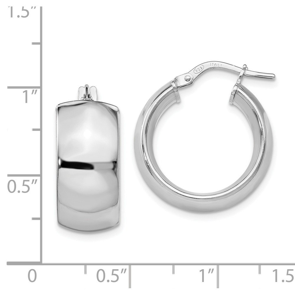 925 Sterling Silver Tube Hoop Earrings - 21mm x 8mm Hypoallergenic Dainty Minimalist Jewelry for Women - Perfect for Everyday Wear, Parties & Gifts