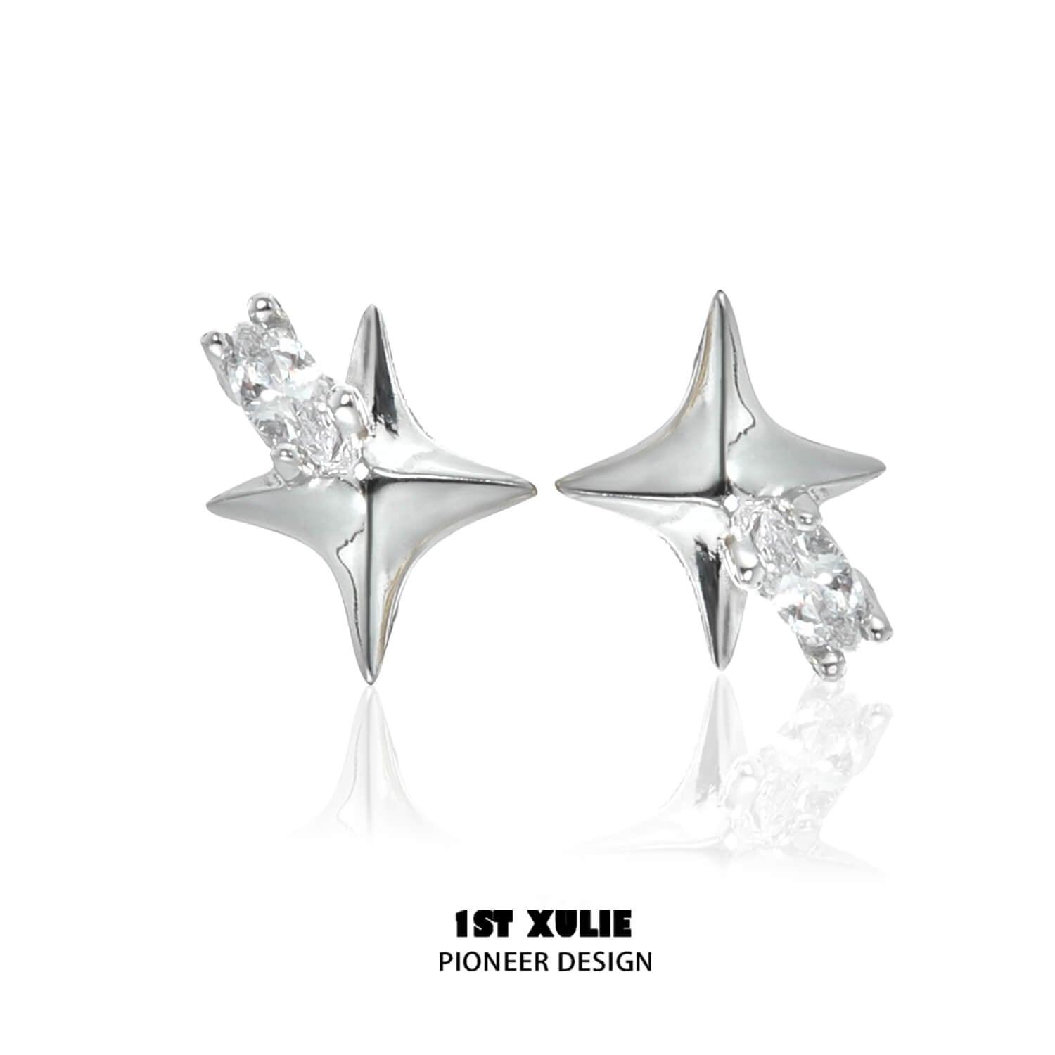 Cat's Gaze Zirconia Star Stud Earrings™ - Sparkling Dangle Earrings for Women, Hypoallergenic 925 Sterling Silver, Perfect for Parties, Date Nights & Special Occasions