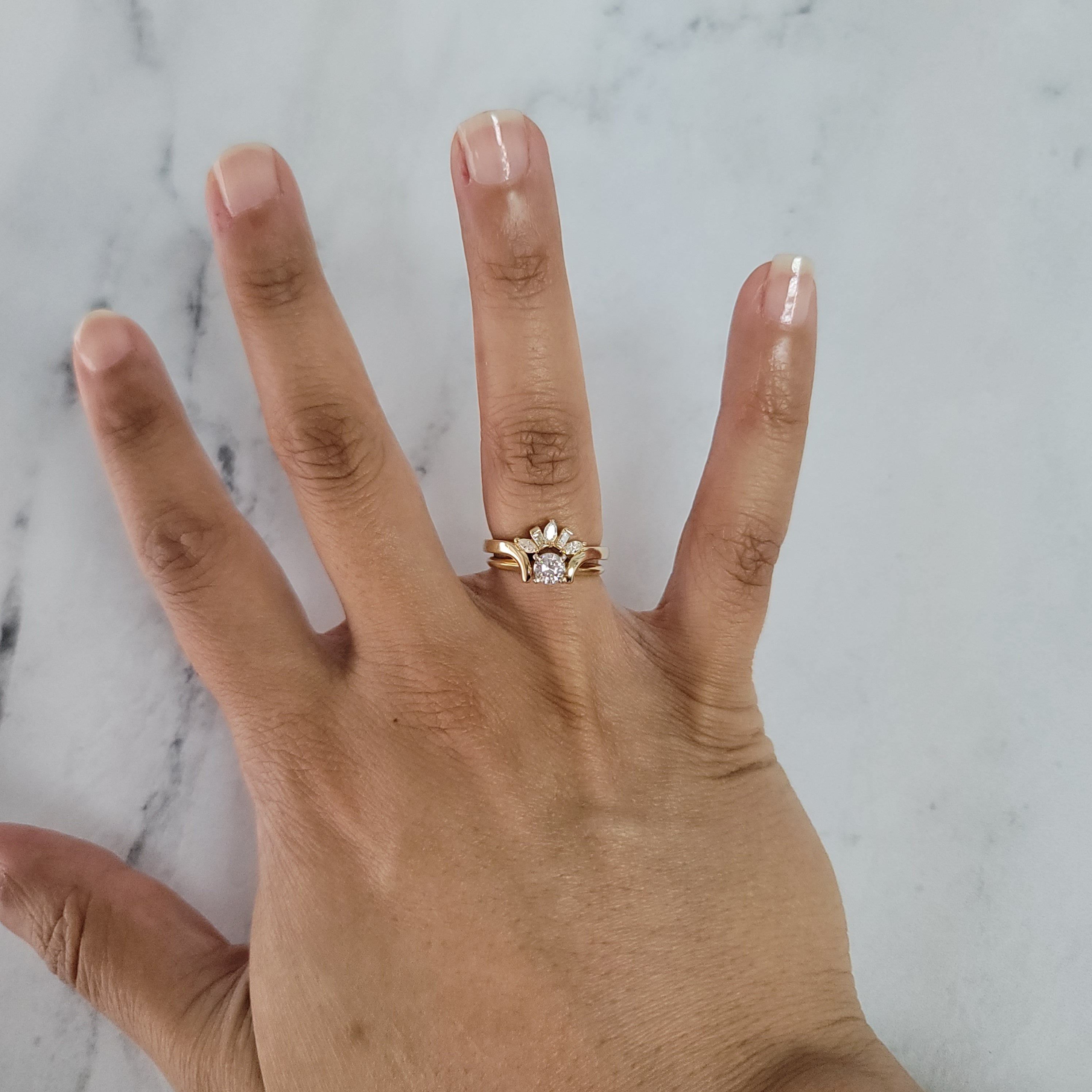 Elegant Crown Style Diamond Wrap Ring Enhancer for Wedding Bands - Perfect for Bridal Jewelry, Anniversary Gifts & Special Occasions