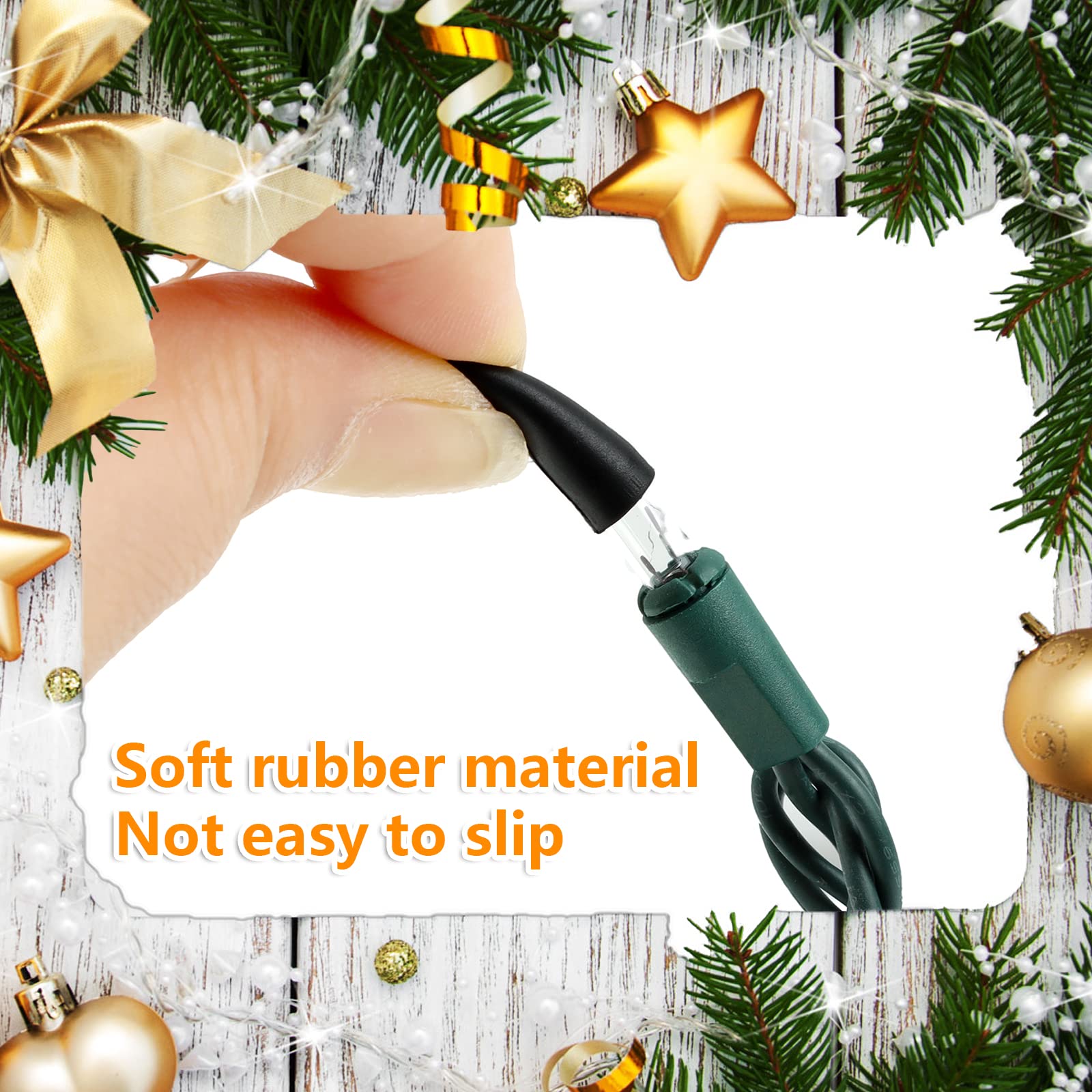 120 Pcs No Glow Blackout Caps for 5mm Christmas LED String Lights - Soft Rubber Light Covers to Hide Unwanted Bulbs - Perfect for Holiday Decor, Wedding Lights, and Outdoor Party Lighting