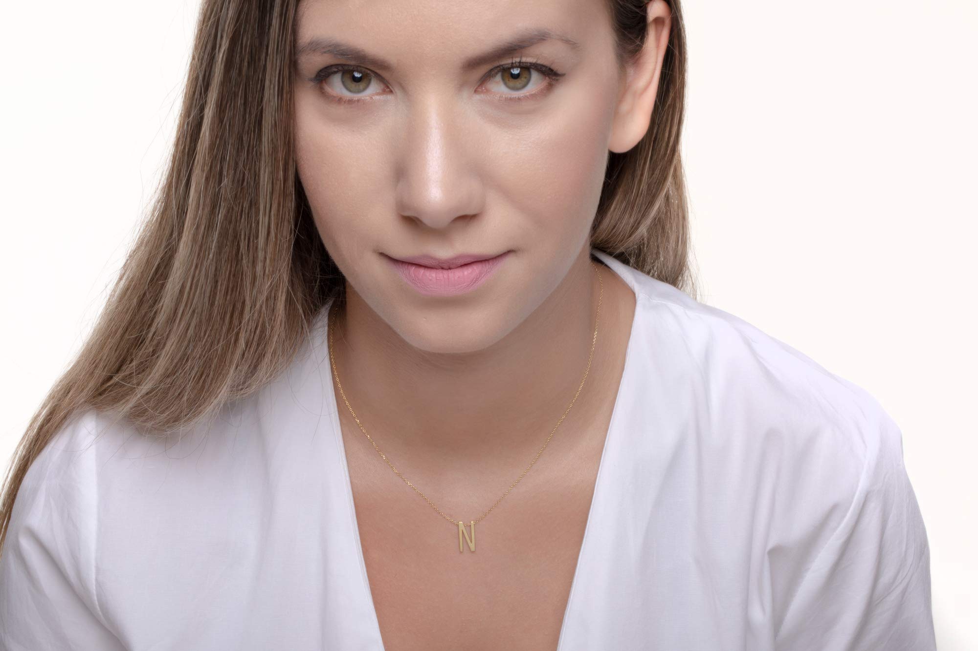 Elegant Personalized Initial Necklace for Women - Solid Gold 9K, 14K & 18K Jewelry Box Gift - Perfect for Birthdays, Anniversaries & Special Occasions