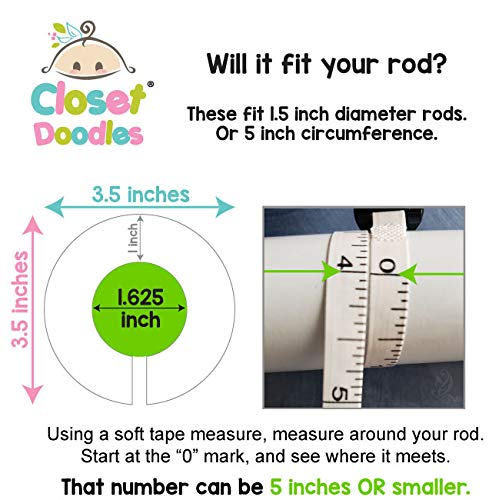 6-Pack Nursery Closet Rod Dividers for Baby & Adult Clothes - Mint Gray Arrow Hangers - Perfect for Organizing Kids' Room, Nursery, or Shared Closet Spaces