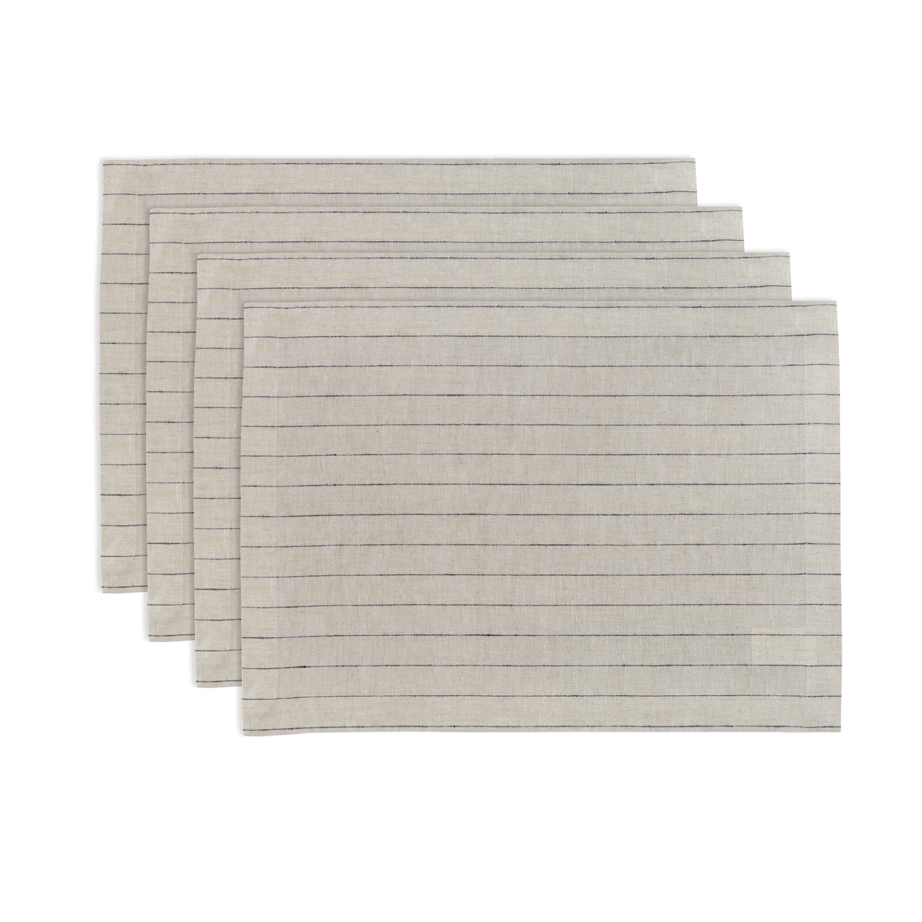 Elegant Pinstripe Placemats Set of 4 - Premium Table Decor for Dining Room, Kitchen & Holiday Entertaining - Washable & Durable Place Settings for Everyday Use & Special Occasions