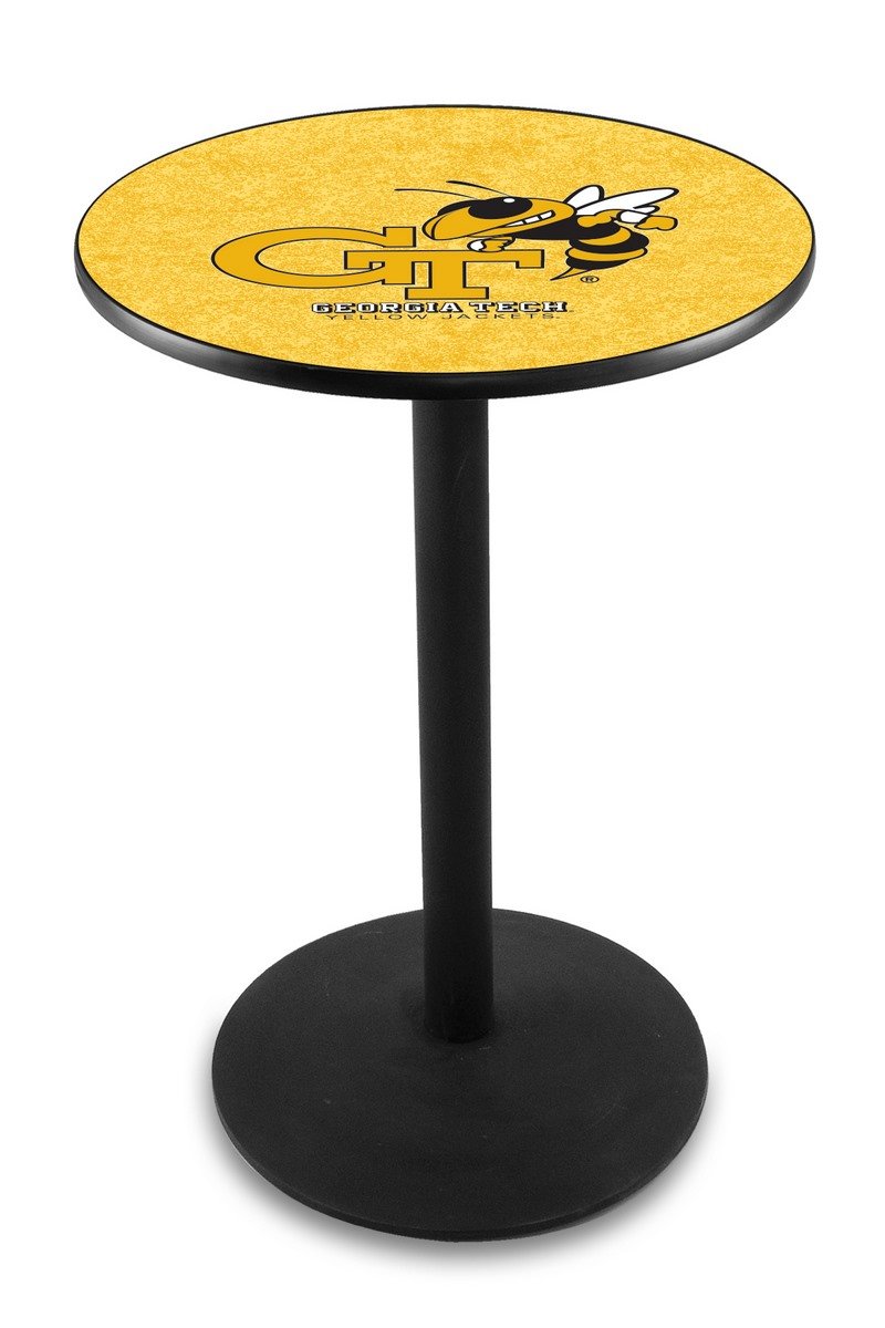 Holland Bar Stool Co. L214 42-Inch Black Wrinkle Pub Table with Stools - Perfect for Georgia Tech Game Nights, Home Bars & Kitchen Islands