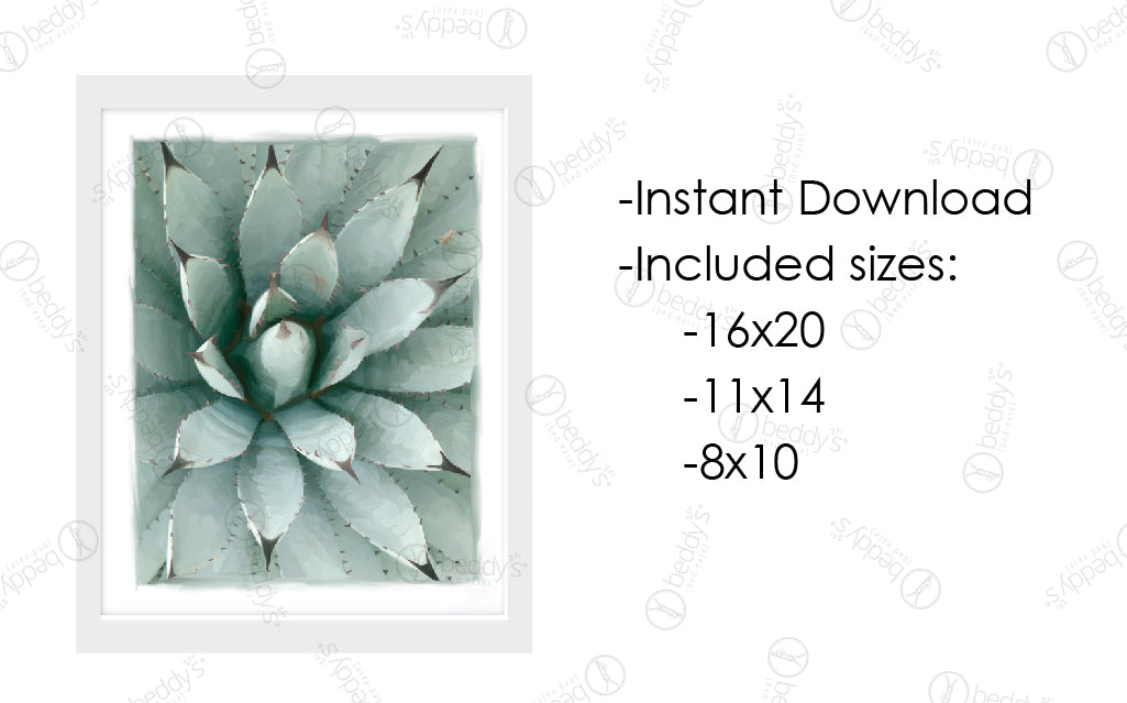Download Stunning Painted Agave Artwork - High Resolution Digital Print for Home Decor, Wall Art & Gifts | Perfect for Living Room, Bedroom & Office Decorations