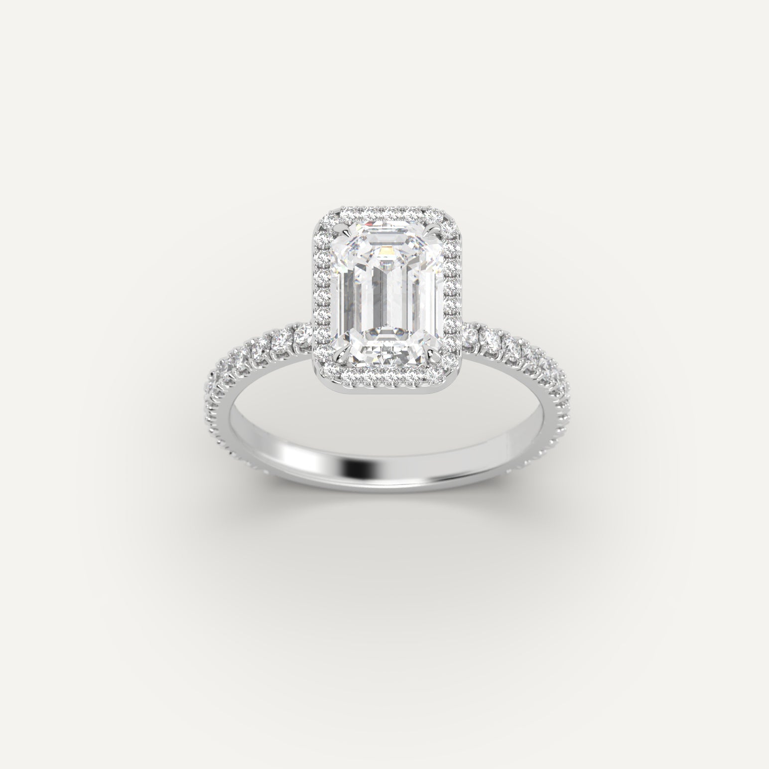 2 Carat Emerald Cut Diamond Ring - Elegant Solitaire Engagement Ring for Women, 14K White Gold, Ideal for Proposals, Anniversaries & Special Occasions