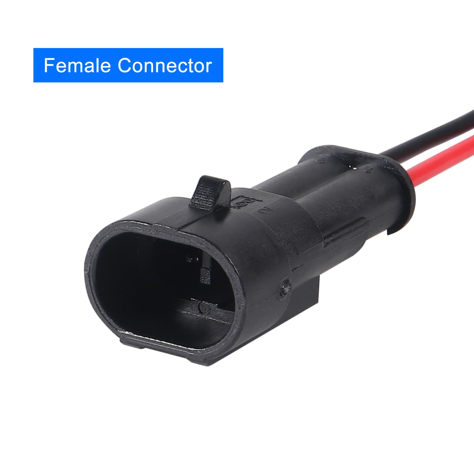 10 Pack 2 Pin Deutsch DT Connectors - 16 AWG Waterproof Electrical Connectors, Male & Female Automotive Wire Terminals for Car, Truck, Boat - Ideal for Off-Road, Marine & Heavy-Duty Vehicle Wiring