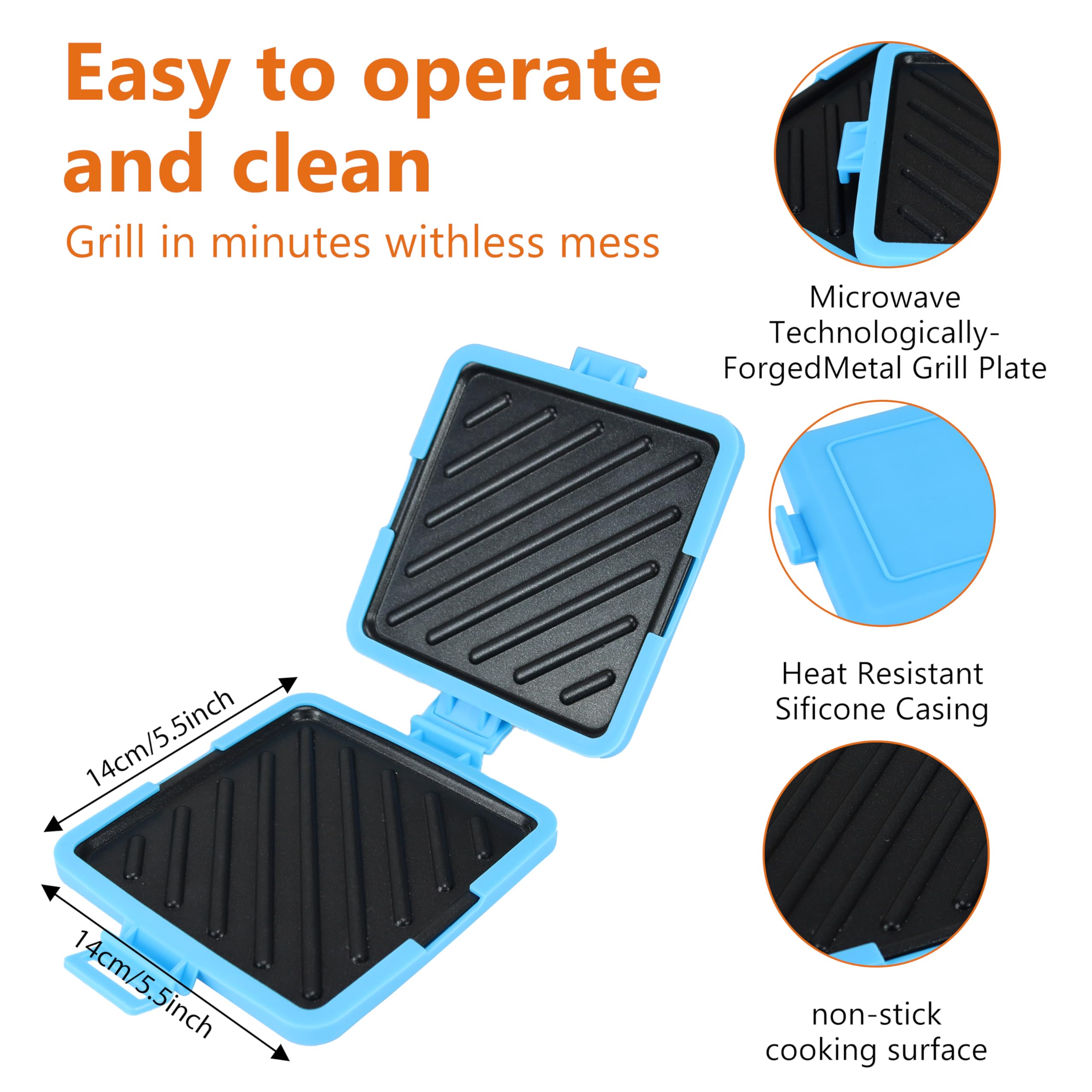 Microwave Toastie Maker - Easy Clean, Compact for Breakfast & Snacks