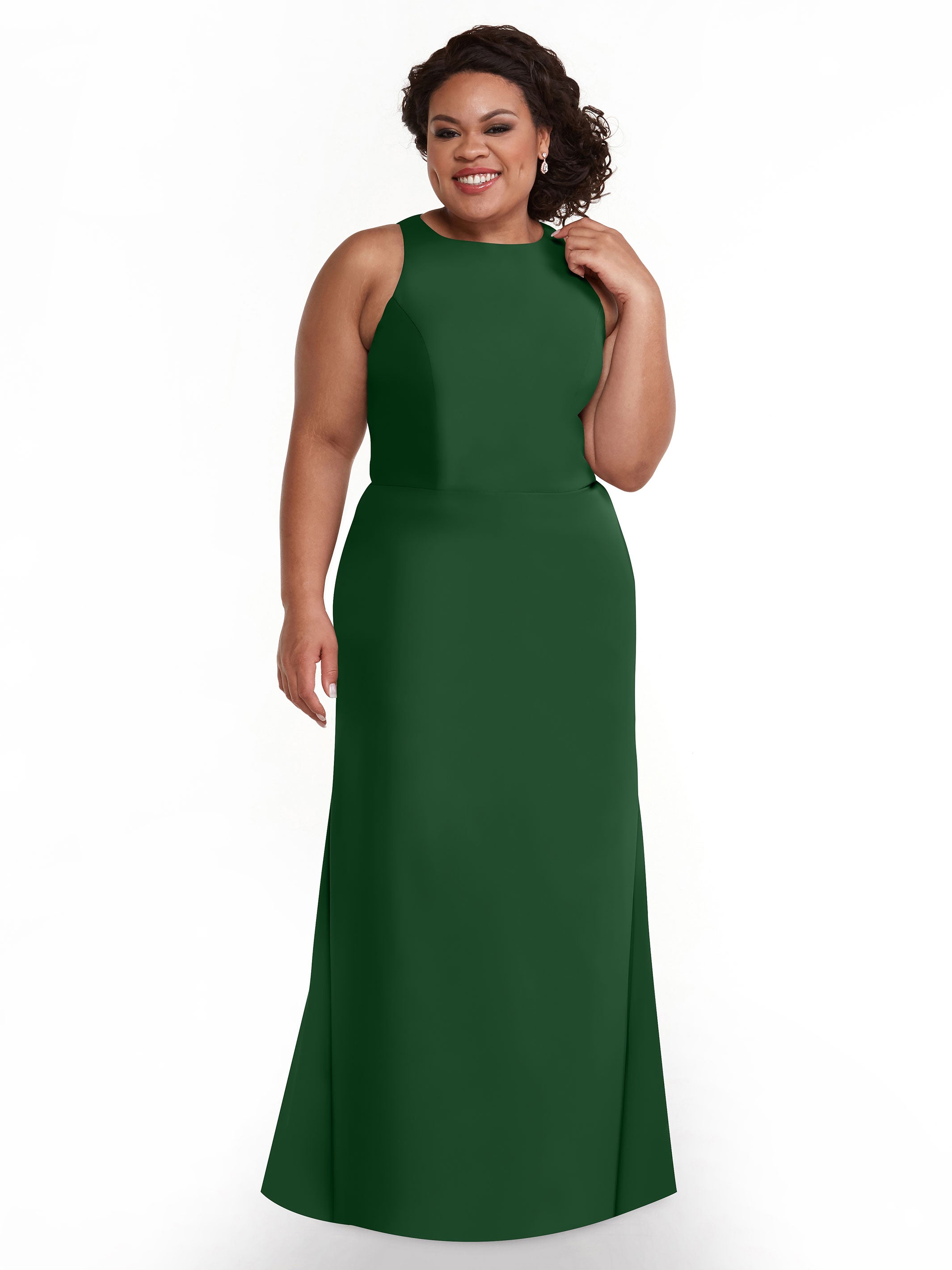 Elegant 80175 Chiffon A-Line Bridesmaid Dress with Plunging Halter Neckline - Perfect for Weddings, Formal Events & Special Occasions