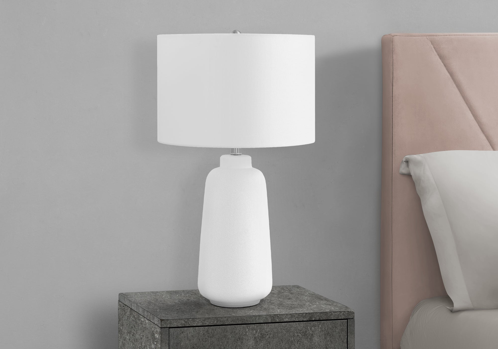 GlowElegance 26H Cream Ceramic Table Lamp - Modern Ivory/Cream Shade for Bedroom, Living Room & Office Decor - Elegant Lighting Solution for Home & Workspace