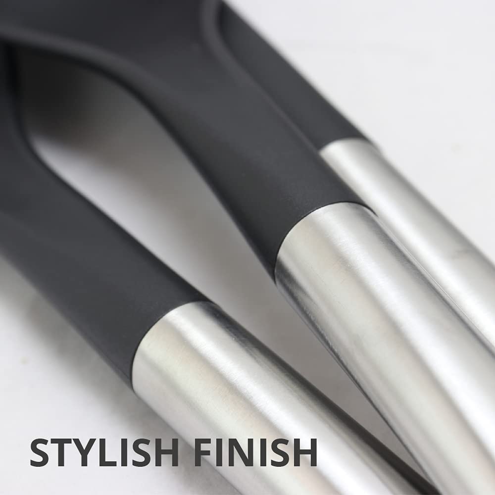 13” Slotted Spoon – Heat-Resistant Nylon Cooking Spoon for Nonstick Pans | Premium Kitchen Utensil Set | Dishwasher Safe Serving Spoon for Pasta, Soup & Salad (Black) – Ideal for Home Chefs & Restaurants