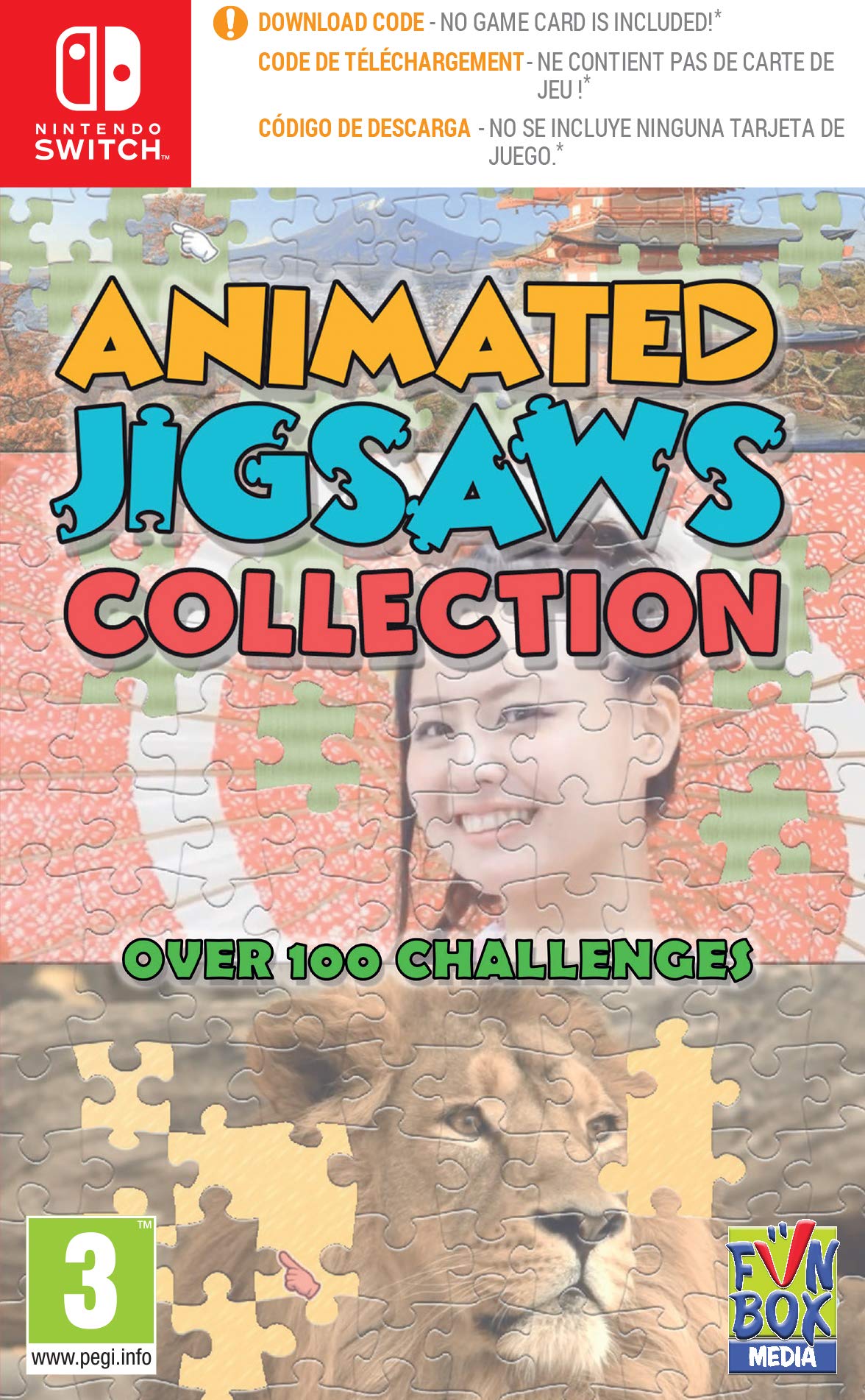 Animated Jigsaw Puzzles Collection for Nintendo Switch - Fun Family Game Night & Brain Training Activity
