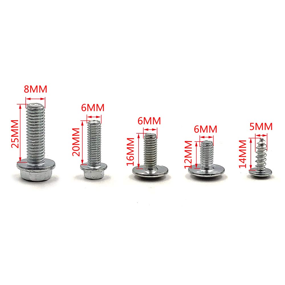 Honda CRF50 CRF 50 Pit Bike Seat Gas Fuel Tank Switch Petcock Fairing Panel Bolts Kit - SMT XH6011 Replacement Parts for Dirt Bike Maintenance & Off-Road Riding Accessories