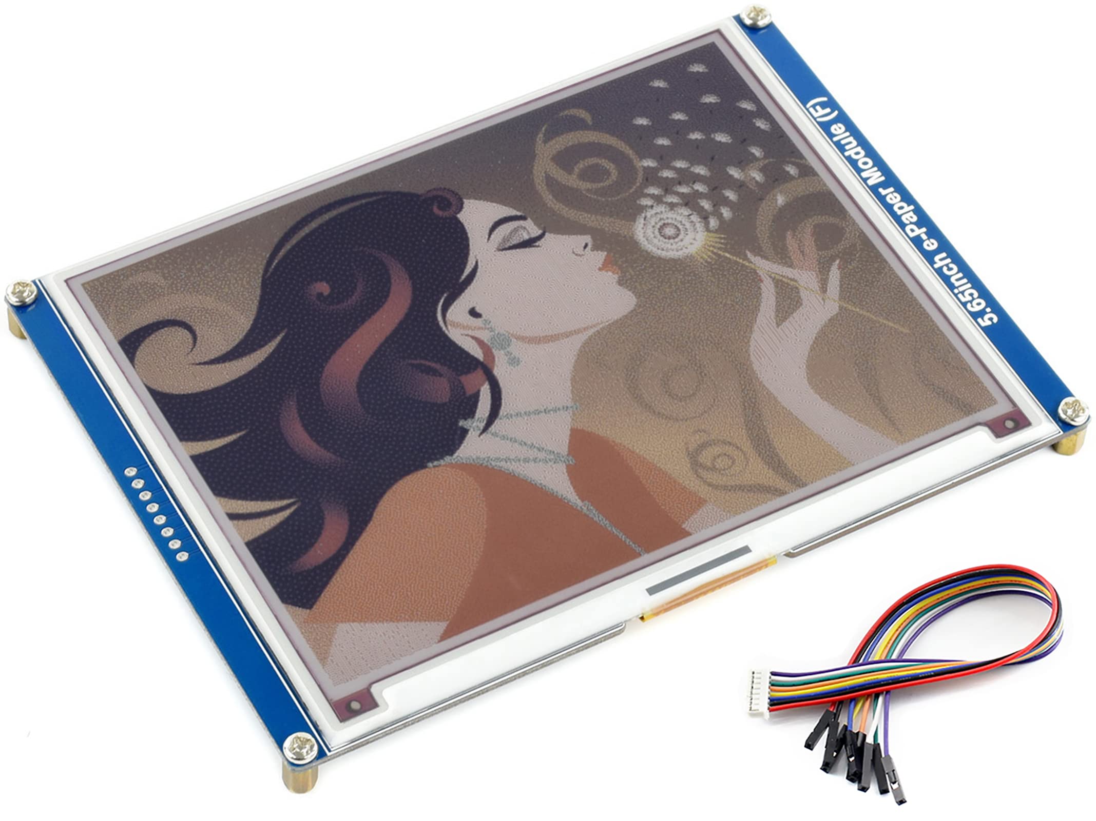 5.65inch 7-Color E-Paper Display Module by Waveshare - 600x448 Resolution, ACeP Technology, SPI Interface for Raspberry Pi 4B/3B+/3B/2B/Zero/Zero W/WH & Jetson Nano - Ideal for DIY Projects, Digital Signage, and E-Reader Applications