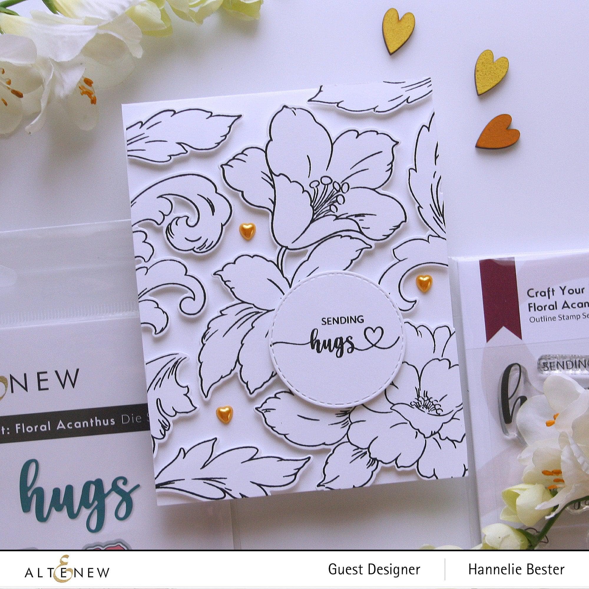 Floral Acanthus Craft Kit with Layering Stencils - DIY Scrapbooking & Card Making Supplies for Home Decor & Gift Projects