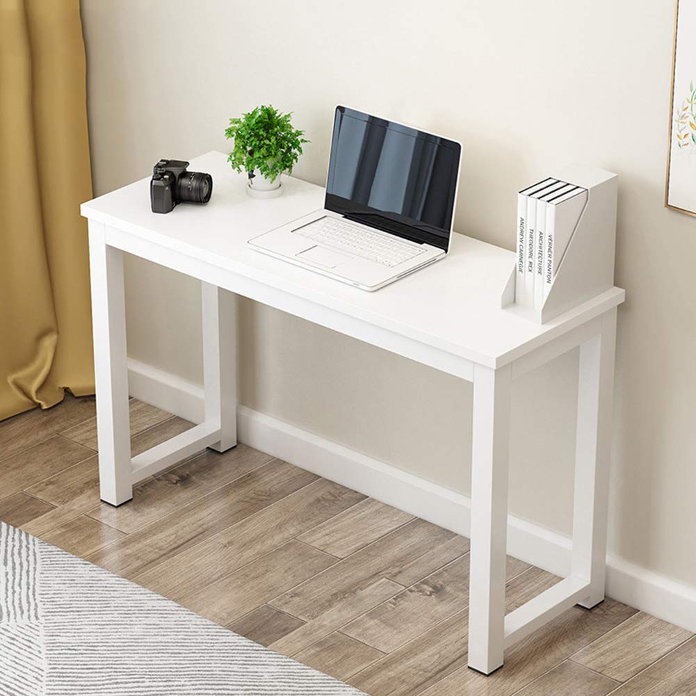 UWY Solid Wood Computer Desk 80x40cm - Modern Office Study Desk, Laptop Workstation, Gaming & Dining Table in Warm White - Perfect for Home Office, Study Room & Small Spaces