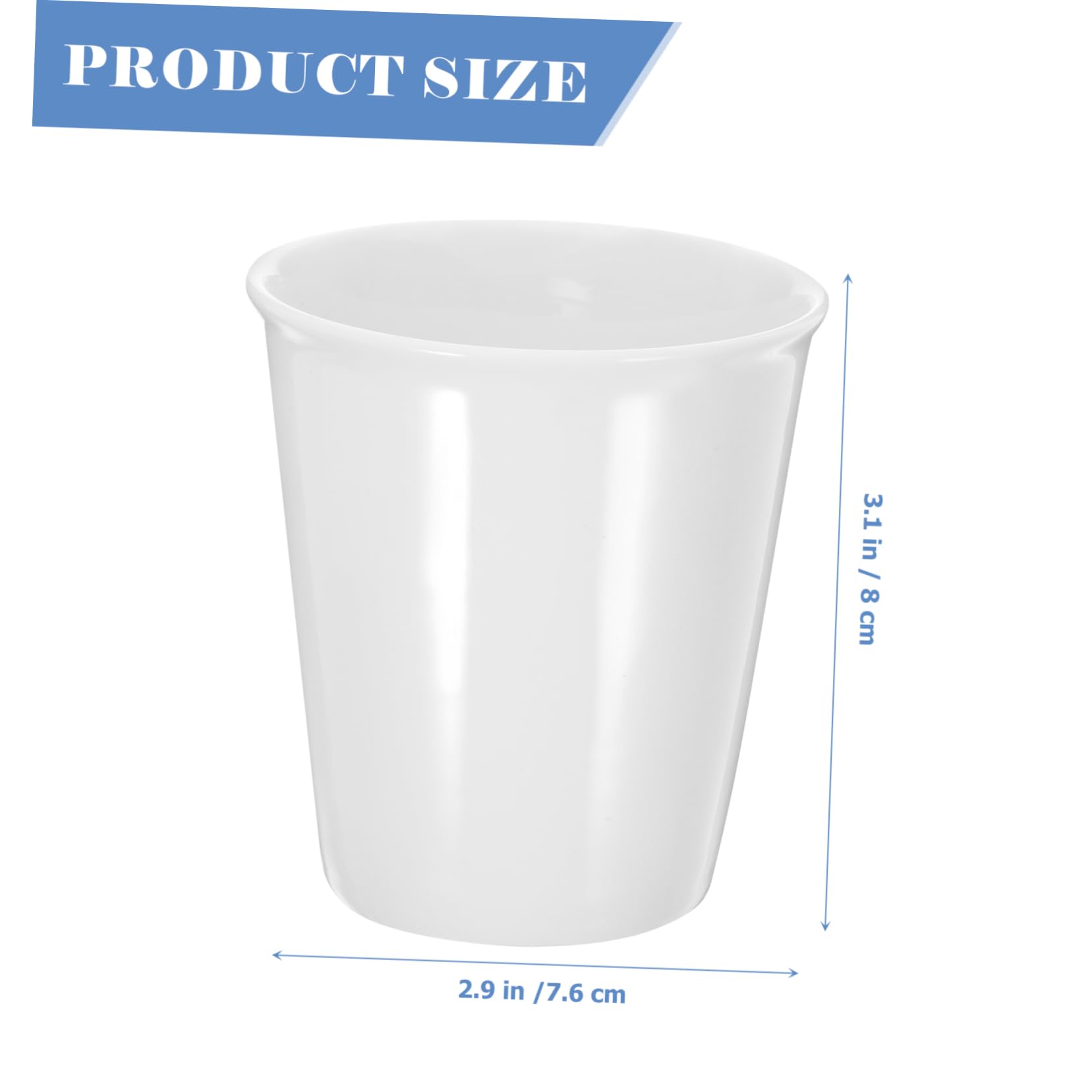 10 Pack CANIGHT Ceramic Paper Cup Shaped Mugs - Snow Cone Cups, Chocolate Mugs, Tea Cups - White Ceramic Drinkware for Parties, Desserts & Hot Beverages - Perfect for Ice Cream, Milkshakes & Coffee Shops