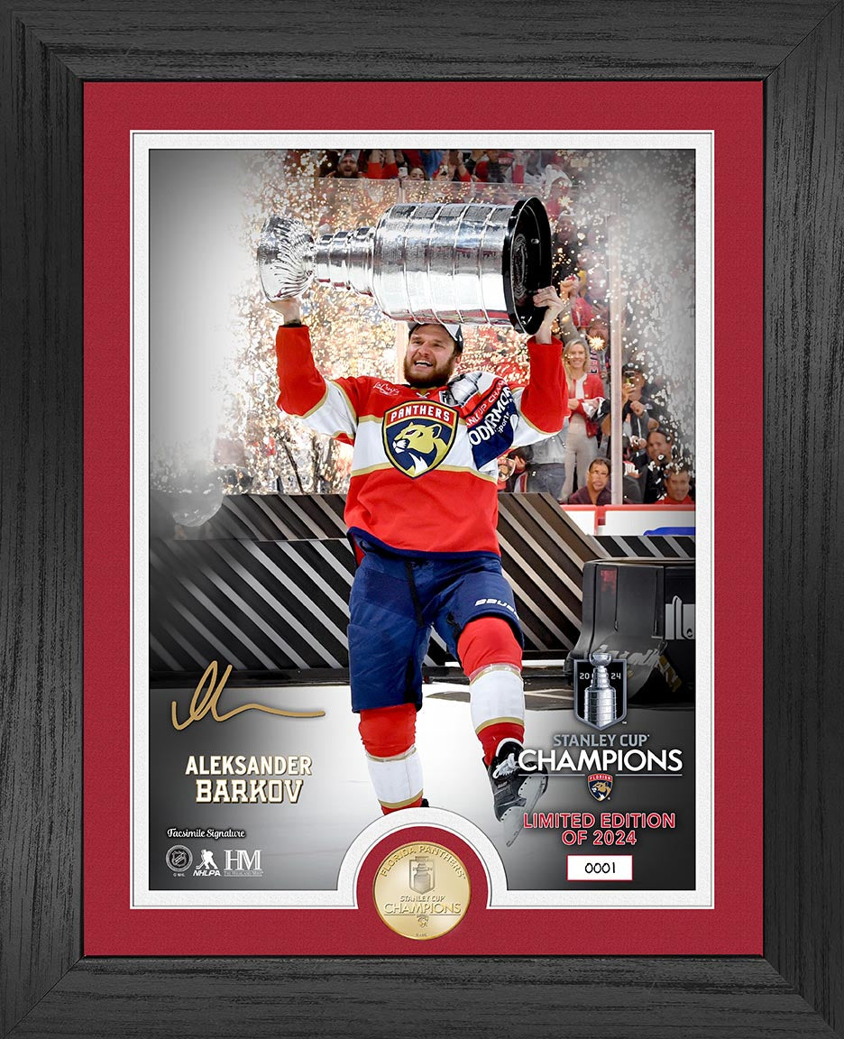 Florida Panthers Captain Aleksander Barkov Stanley Cup Championship Bronze Coin Collectible - Perfect for Hockey Fans, Sports Memorabilia Collectors, and Home Decor Display