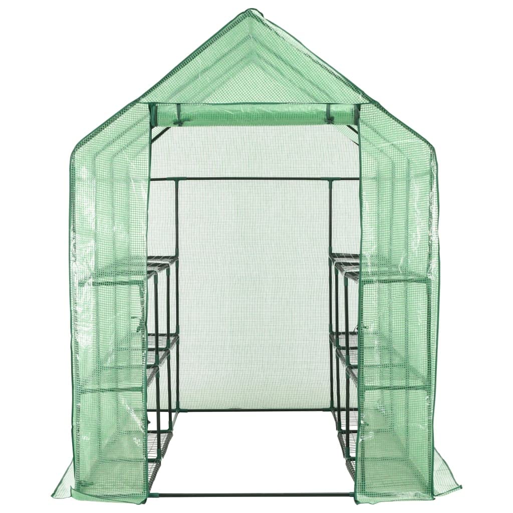 **Walk-in Greenhouse 4.7'x7'x6.4' - Outdoor & Indoor Plant Shelf for Tomatoes, Herbs, Winter Gardening - Durable Steel Frame with 12 Shelves - Perfect for Patio, Backyard & Urban Farming**
