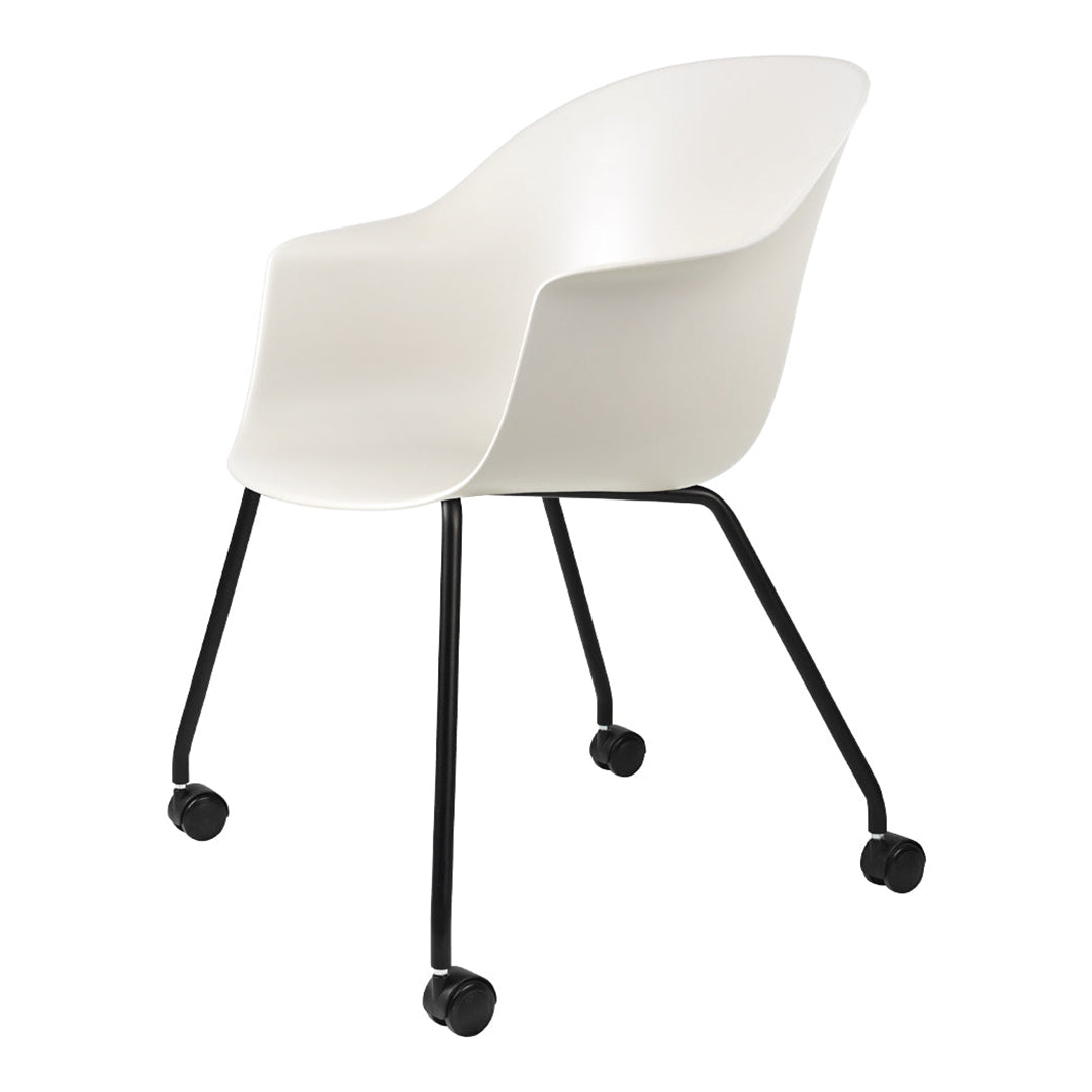 Ergonomic Bat Design Meeting Chair with 4 Sturdy Legs & Smooth-Rolling Casters - Perfect for Office Conference Rooms, Home Workspaces & Professional Settings