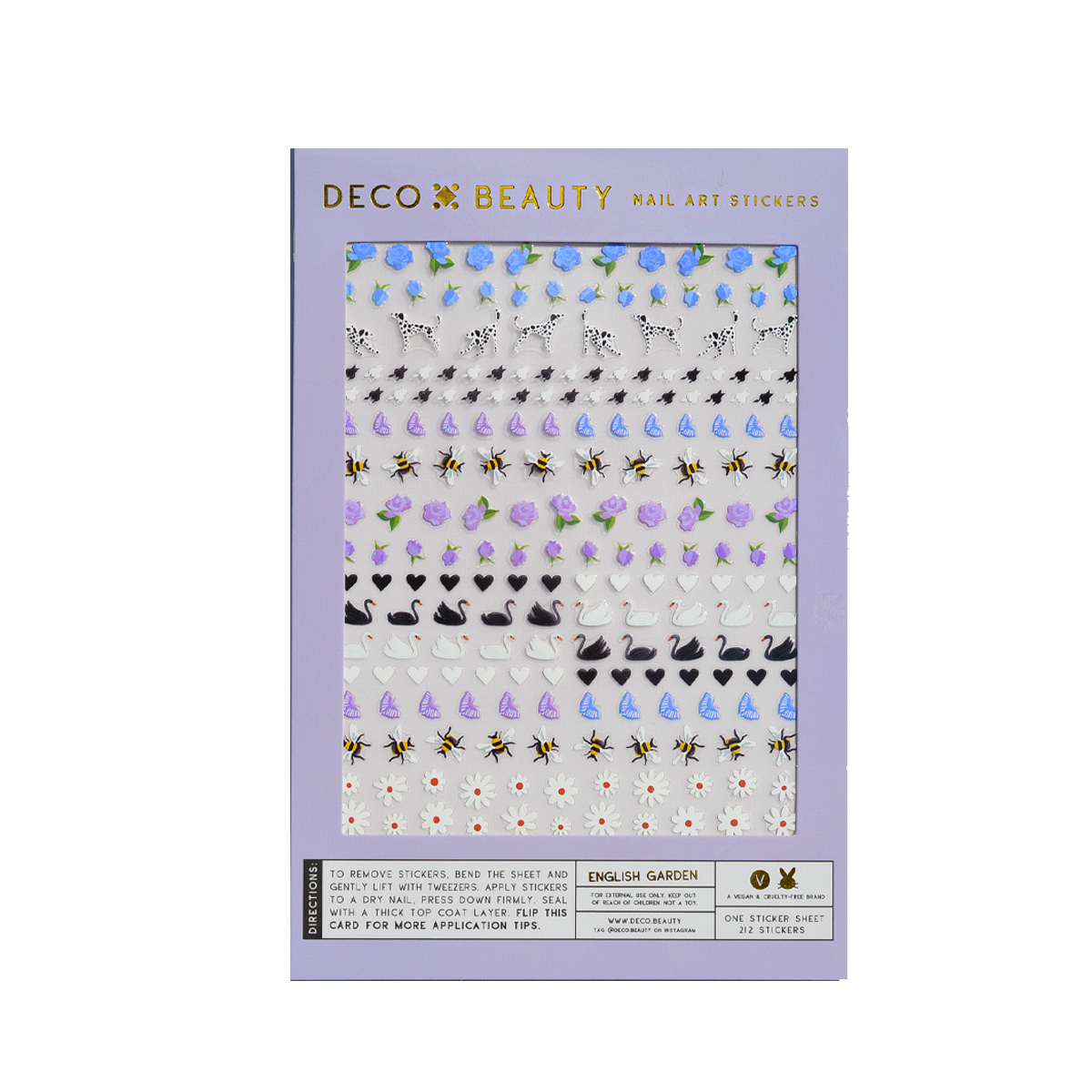 Beautiful Nail Art Stickers - English Garden Floral Design | Self-Adhesive Nail Decals for Women | Perfect for Parties, Weddings & Everyday Nail Art