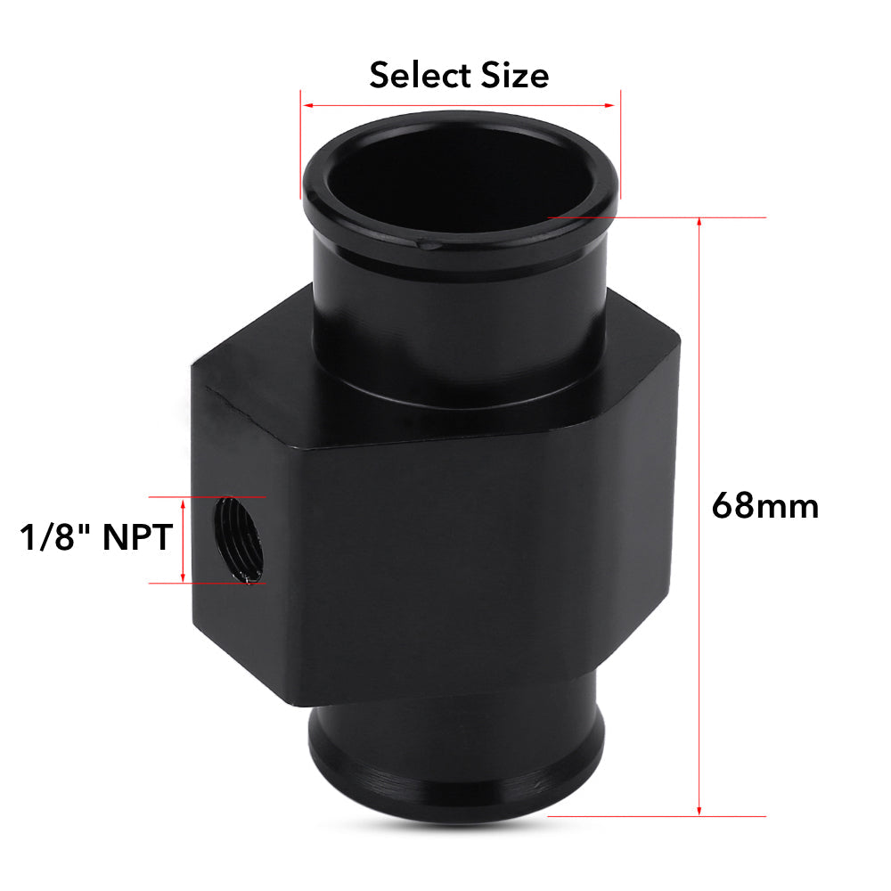 Universal Radiator Hose Adapter with 2-Wire Temperature Gauge Sensor Sending Unit - Perfect for Car Engine Cooling System Monitoring & Maintenance