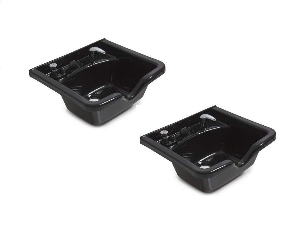 2X OMWAH Beauty Salon Shampoo Bowls - ABS Plastic Hair Washing Sink for Haircut & Styling | Professional Salon Equipment for Hairdressers & Barbers