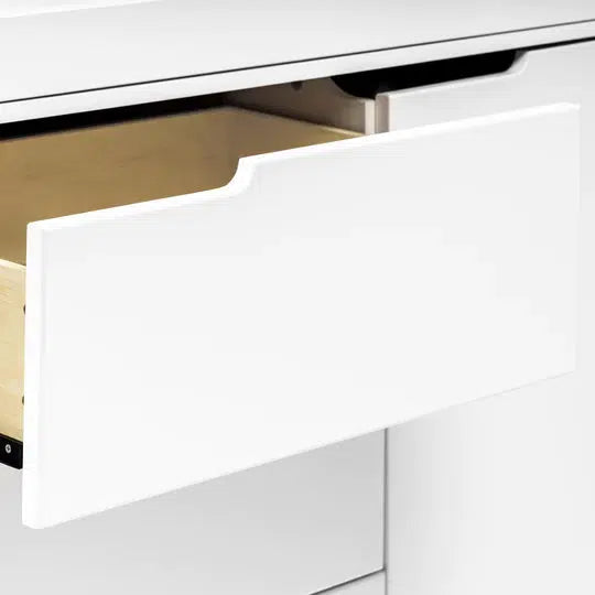Babyletto Hudson 3-Drawer Changer Dresser in White - Modern Nursery Furniture for Diaper Changing & Storage