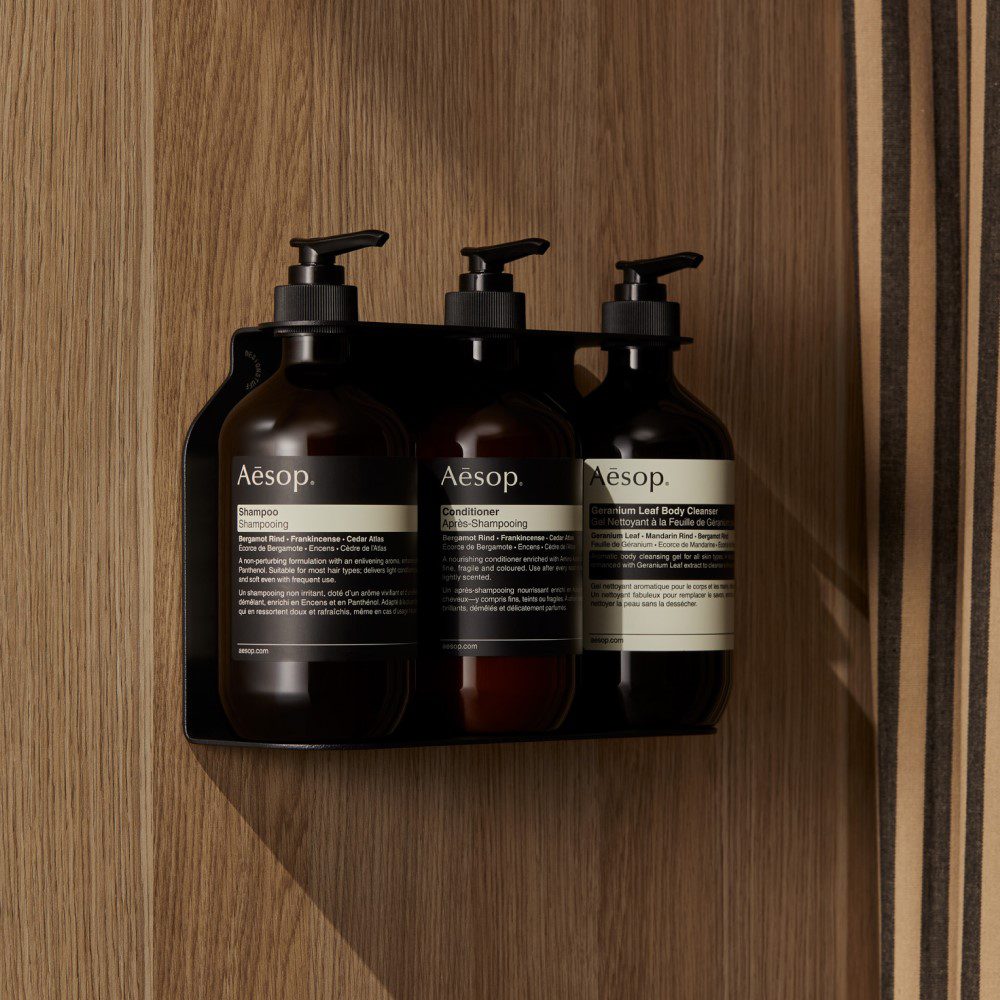 DESIGNSTUFF Triple Soap Dispenser Holder - Black | Wall-Mounted Bathroom Organizer for Kitchen, Bathroom & Laundry Room