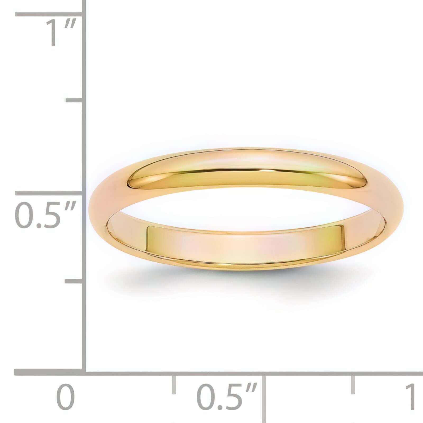 14K Solid Gold Round Wedding Band Ring for Women - Size 6 (US) | Classic Comfort Fit Engagement Ring, Anniversary Gift, Bridal Jewelry for Everyday Wear