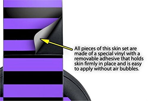 Premium Vinyl Decal Skin Wrap Compatible with Sony PlayStation 4 Gold Wireless Headphones - Stripe Purple Design | Protective Cover for Gaming Headsets | Perfect for PS4 Gaming Setup & Personalization (Headphones Not Included)