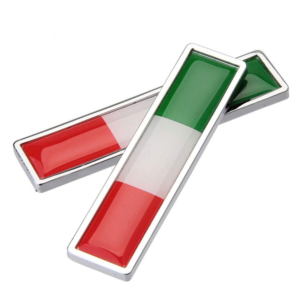 3D Metal Car Sticker - Italy National Flag Auto Decal for Car Body, Trunk, Motorcycle - Durable Aluminum Alloy Personalized Styling Accessory (Perfect for Car Shows, Racing Events & National Pride Display)