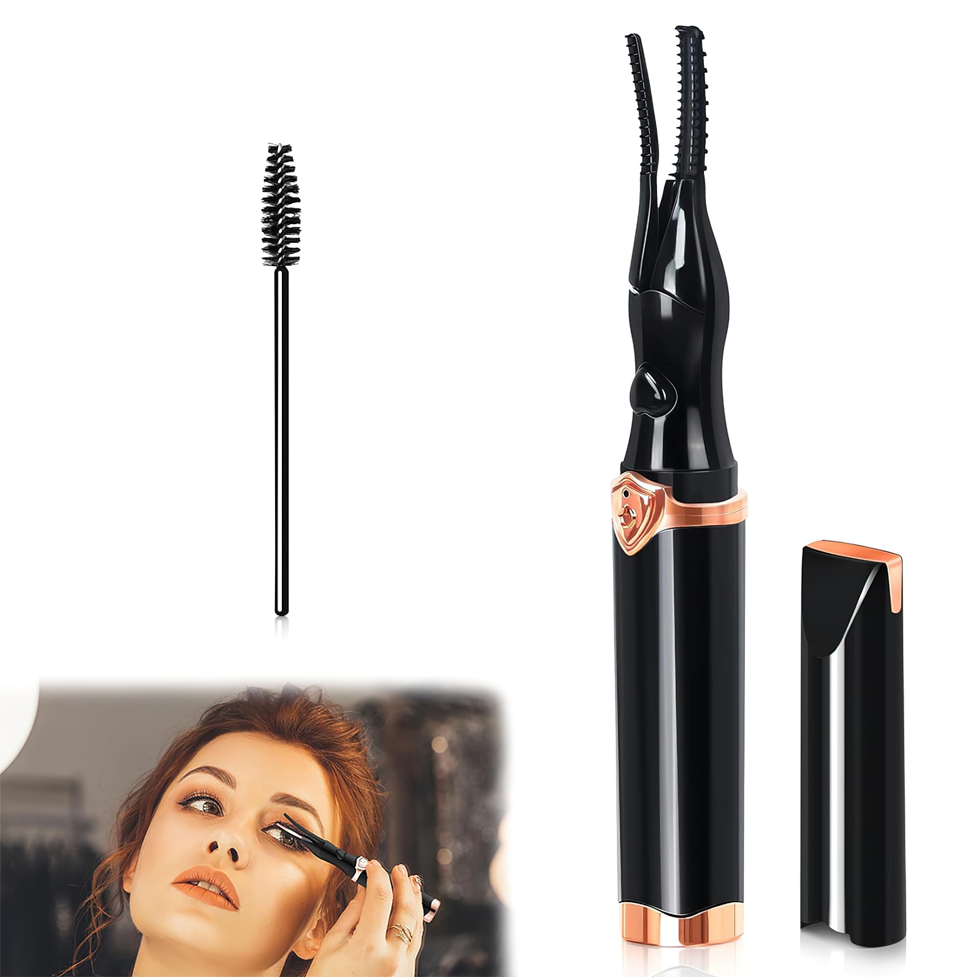 AVEDIA USB Rechargeable Heated Eyelash Curler - 3 Adjustable Temperature Settings for Perfect Curls, Waterproof & Safe Eyelash Lift Kit for Women | Great for Home, Travel & Professional Makeup Use