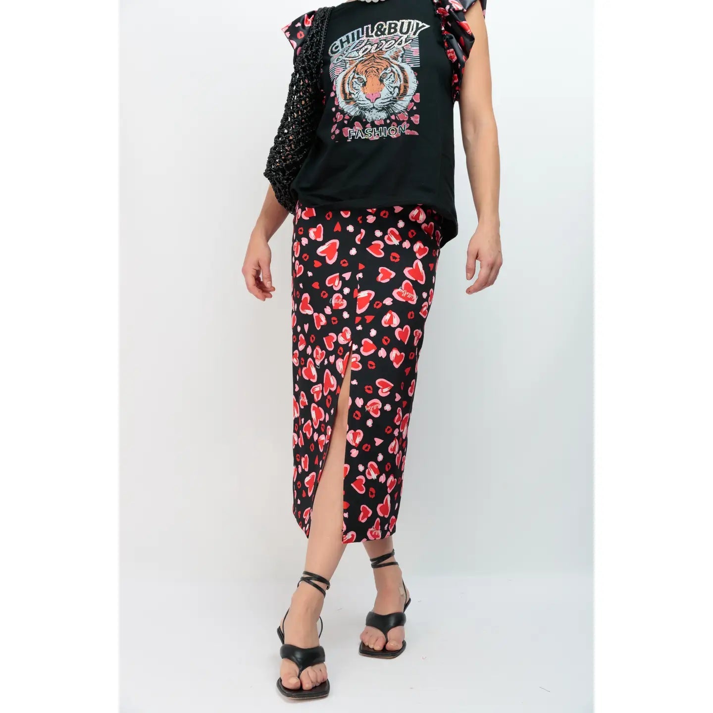 Jupe Crush Noire - Romantic Elegance Black Skirt for Women | Versatile Daily Wear for Office, Date Night & Casual Outings