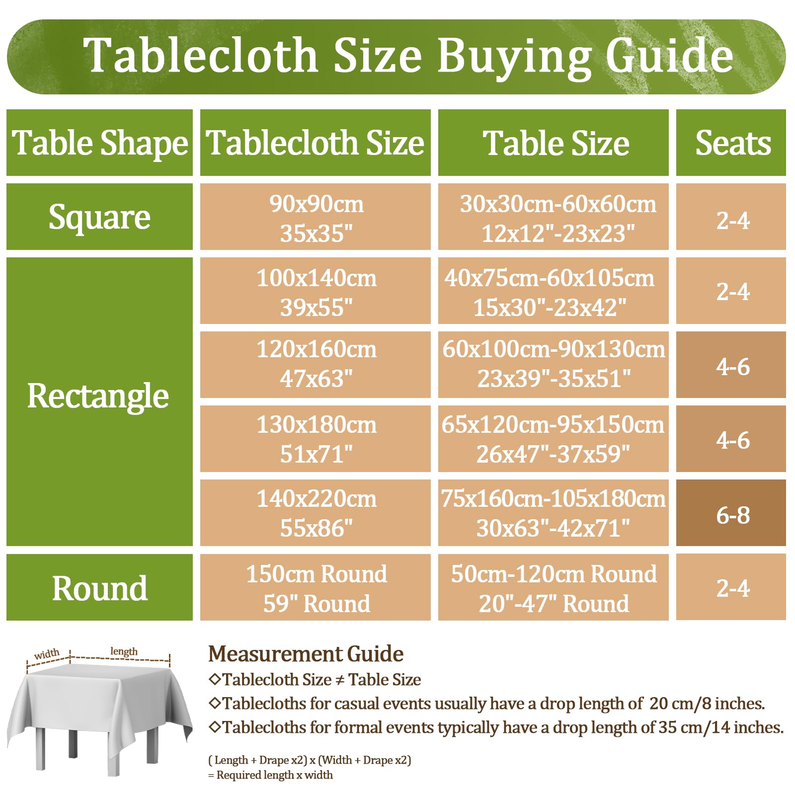 Meioro Striped Fringe Tablecloth - Cotton Linen Rectangular Table Cover for Dining, Coffee, Buffet, Kitchen & Picnic Tables (Coffee Brown, 55x70 Inch) - Perfect for Indoor Dining, Outdoor Gatherings & Holiday Decor