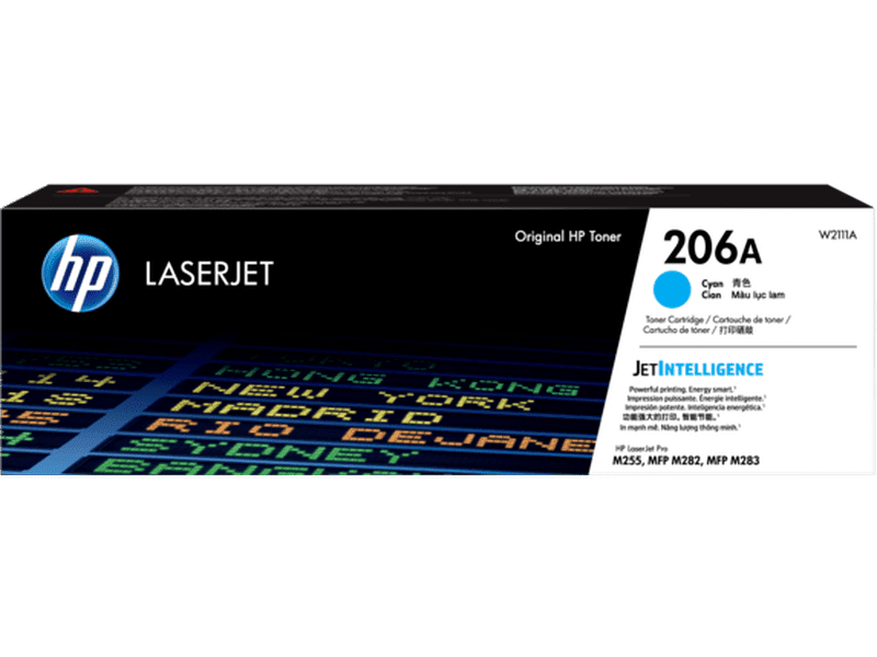 Original HP 206A Cyan Toner Cartridge - Compatible with HP LaserJet Pro M283fdw & M255dw Printers - High Yield Replacement for Home & Office Printing Needs