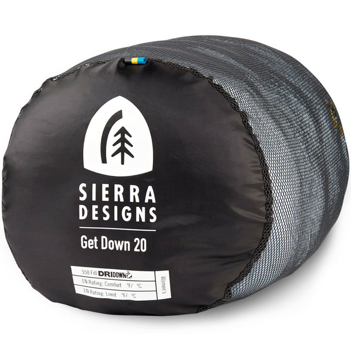Sierra Designs Get Down 20 Degree Sleeping Bag - 550 Fill Power DriDown (PFC Free) for Men & Women | Mummy Style Lightweight Camping & Backpacking Gear | Includes Stuff Sack | Perfect for Hiking, Mountaineering & Cold Weather Adventures