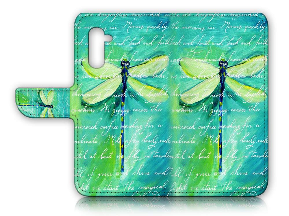 Samsung Galaxy Note 10 Flip Wallet Phone Case with Art Dragonfly Design - Slim Protective Cover for Everyday Use & Business Meetings