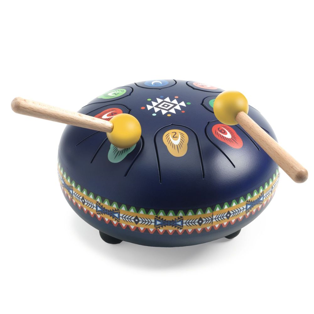 Djeco Animambo Musical Toys - Mini Steel Drum for Kids | Fun & Educational Percussion Instrument for Toddlers & Preschoolers | Perfect for Birthday Gifts, Classroom Activities & Music Exploration