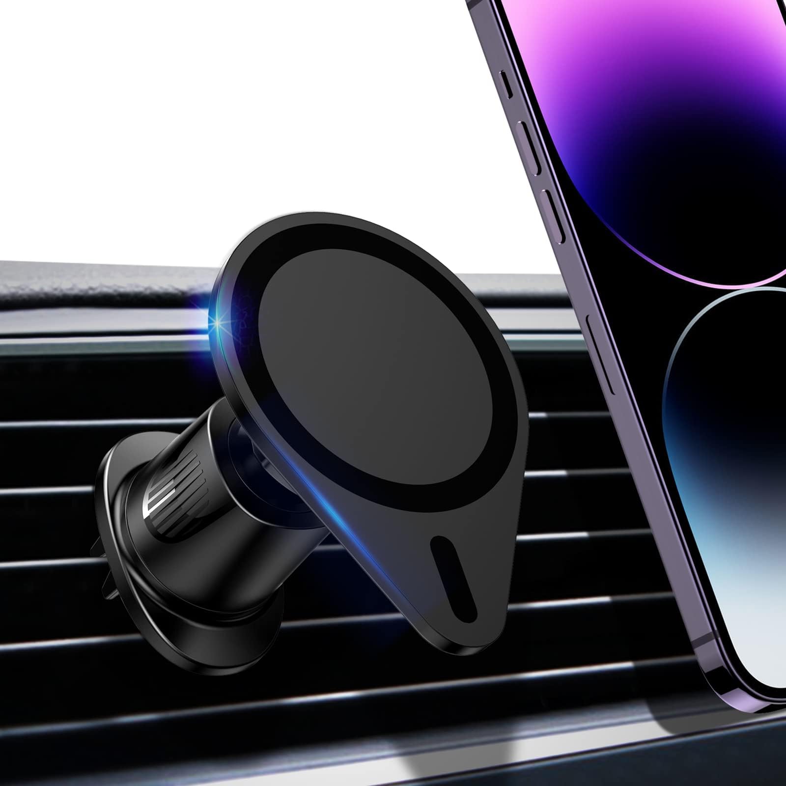 SUPERONE Magnetic Car Mount Vent Holder for iPhone 15 14 13 12 Pro Max Plus Mini - 360° Adjustable MagSafe Phone Stand - Perfect for Driving, Commuting & Road Trips