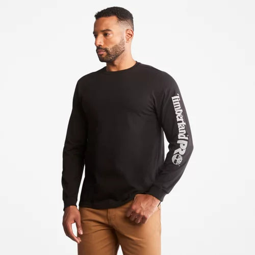 TIMBERLAND PRO® Base Plate Long Sleeve Moisture Wicking T-Shirt for Men - Breathable Work Shirt TB0A1HRV - Ideal for Construction, Hiking & Outdoor Activities
