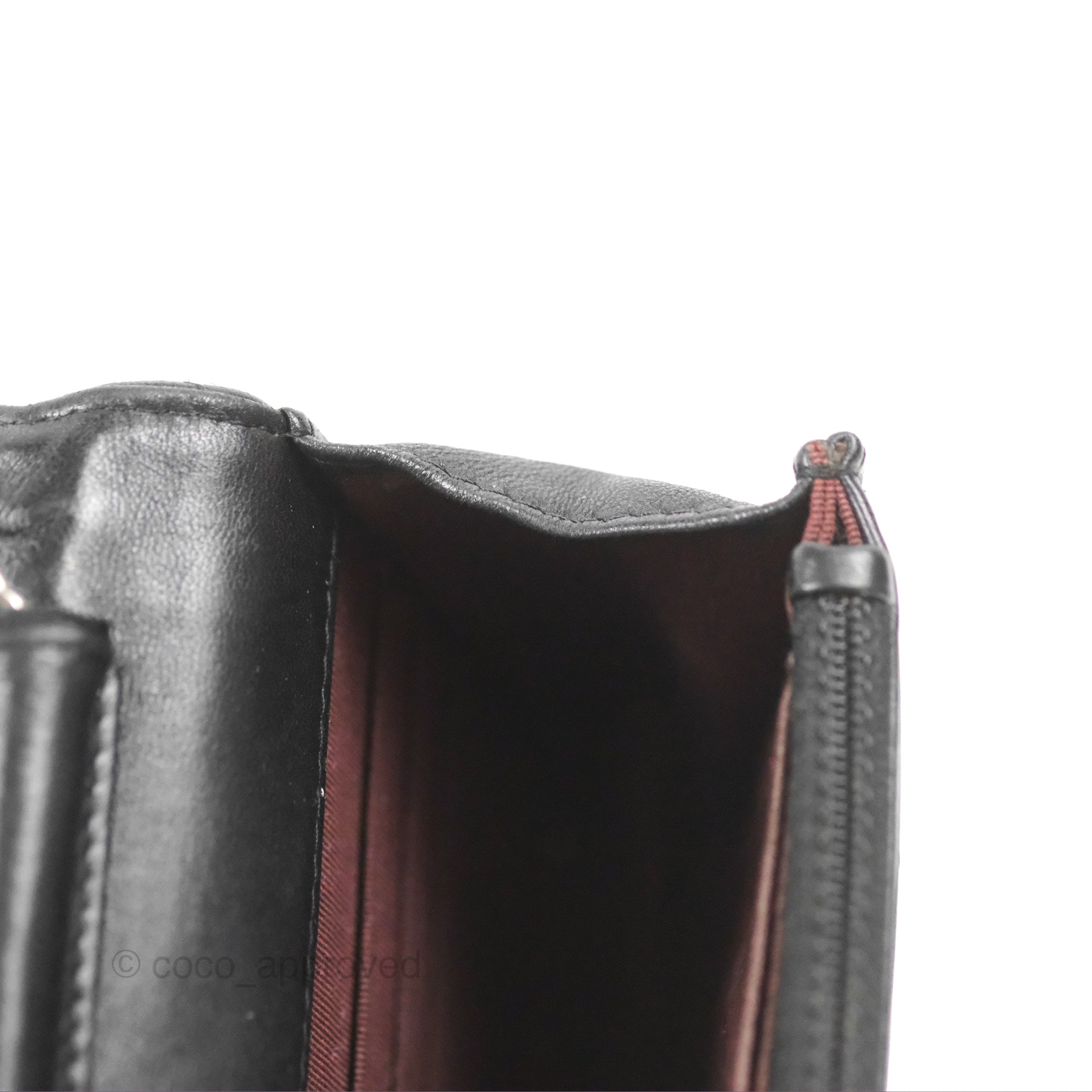 Chanel Classic Chevron Wallet on Chain WOC - Black Lambskin Leather with Silver Hardware | Crossbody Bag for Women, Perfect for Evening Events & Daily Use