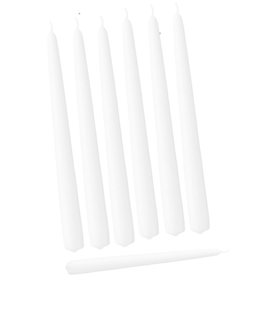 15 Inch White Taper Candles Bulk Pack of 144 - Unscented Unwrapped Candles for Weddings, Parties & Home Decor | D'light Online