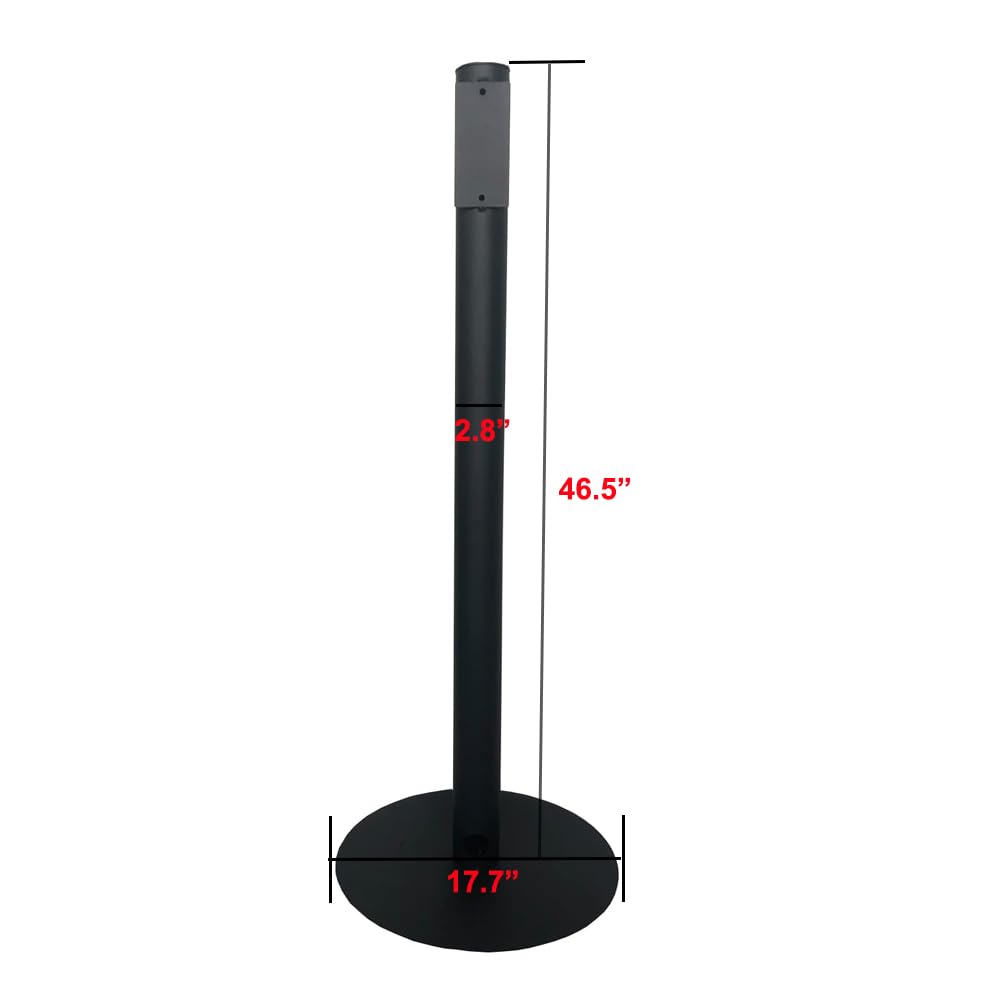 Black Floor Stand for Fixed Cell Phone Charging Station - Easy Assembly & Stable Base - Perfect for Retail Stores, Restaurants, and Office Charging Stations