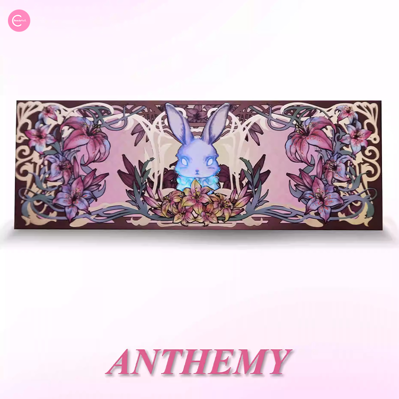 Anthemy Rabbit Charm 12-Color Matte Eyeshadow Palette - Long Lasting, Blendable Makeup for Everyday & Party Looks