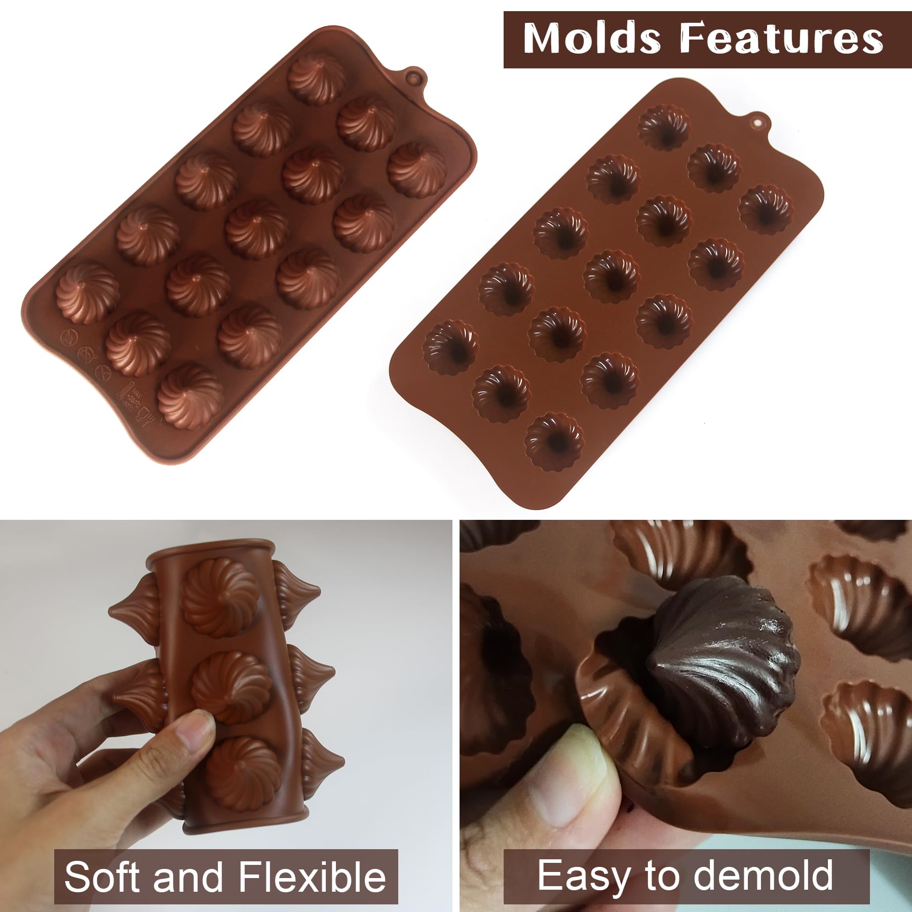 Premium Silicone Chocolate Molds for Easter Candy Making - 2-Pack Reusable Candy Molds for Handmade Chocolates, Gummies & DIY Treats - Perfect for Holiday Baking, Party Favors & Gift Making