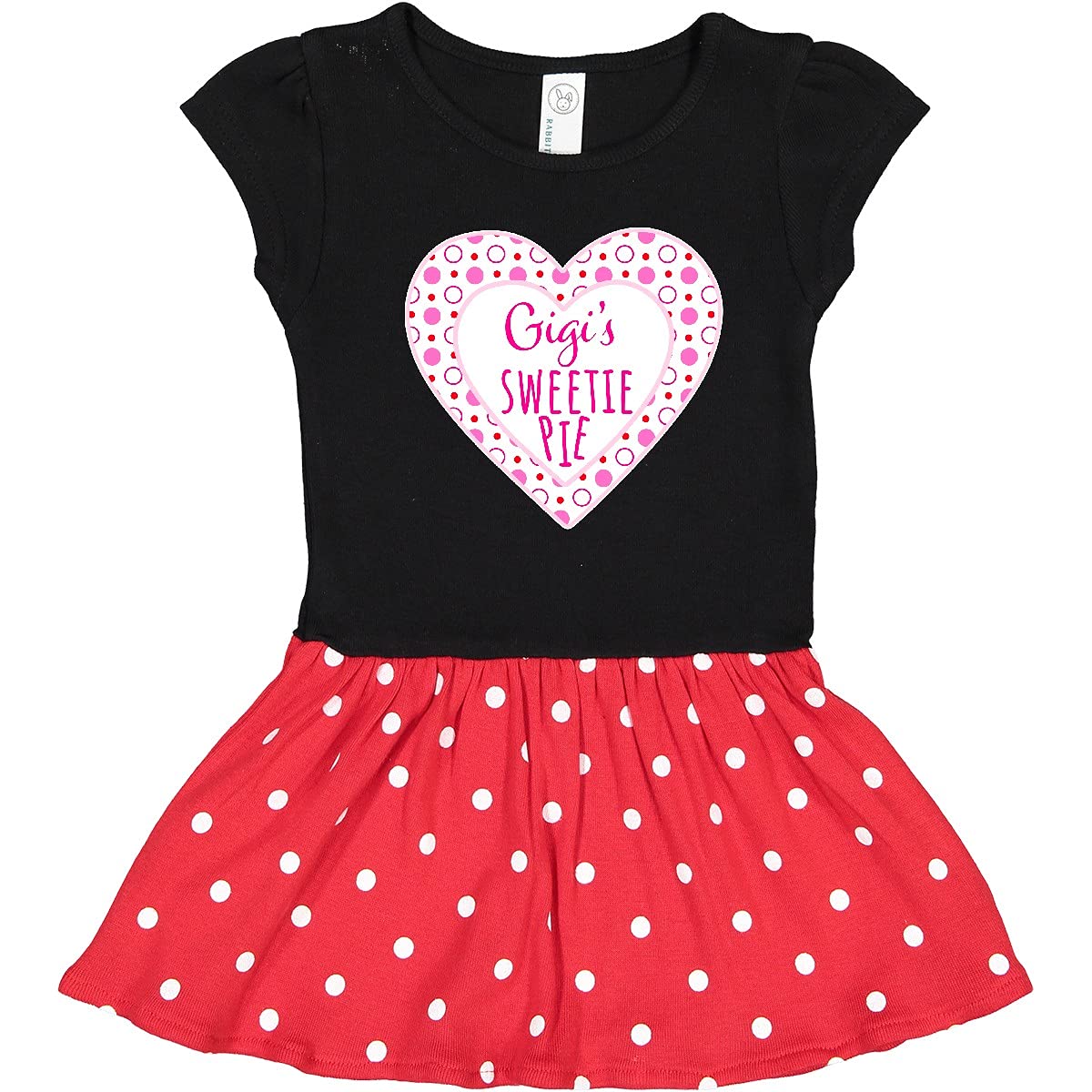 Inktastic Gigi's Sweetie Pie Toddler Dress with Pink Hearts - Cute & Comfortable Baby Girl Outfit for Birthday, Party & Special Occasions