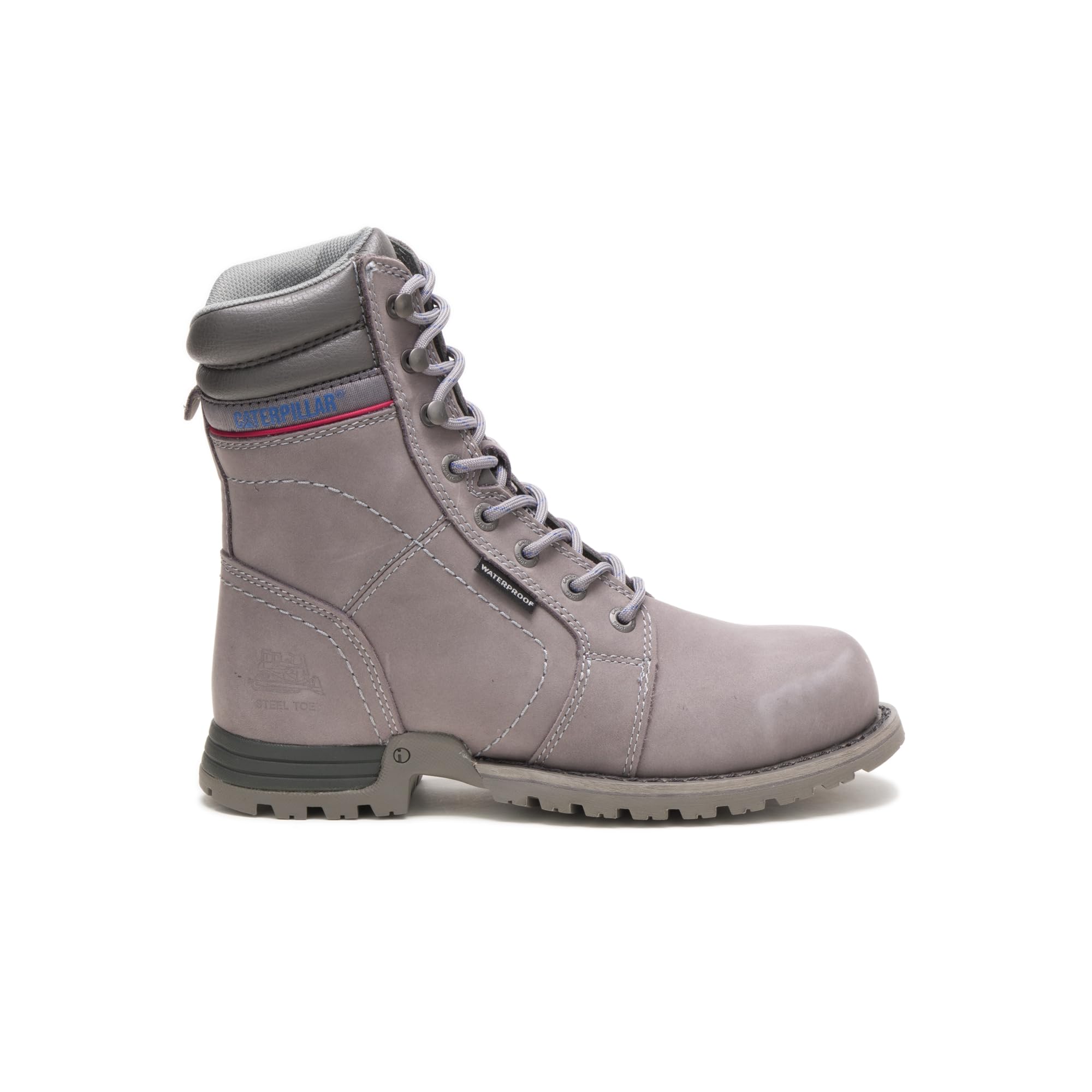 Cat Footwear Women's Echo Waterproof Steel Toe Work Boots - Slip Resistant Safety Shoes for Construction, Hiking & Outdoor Work