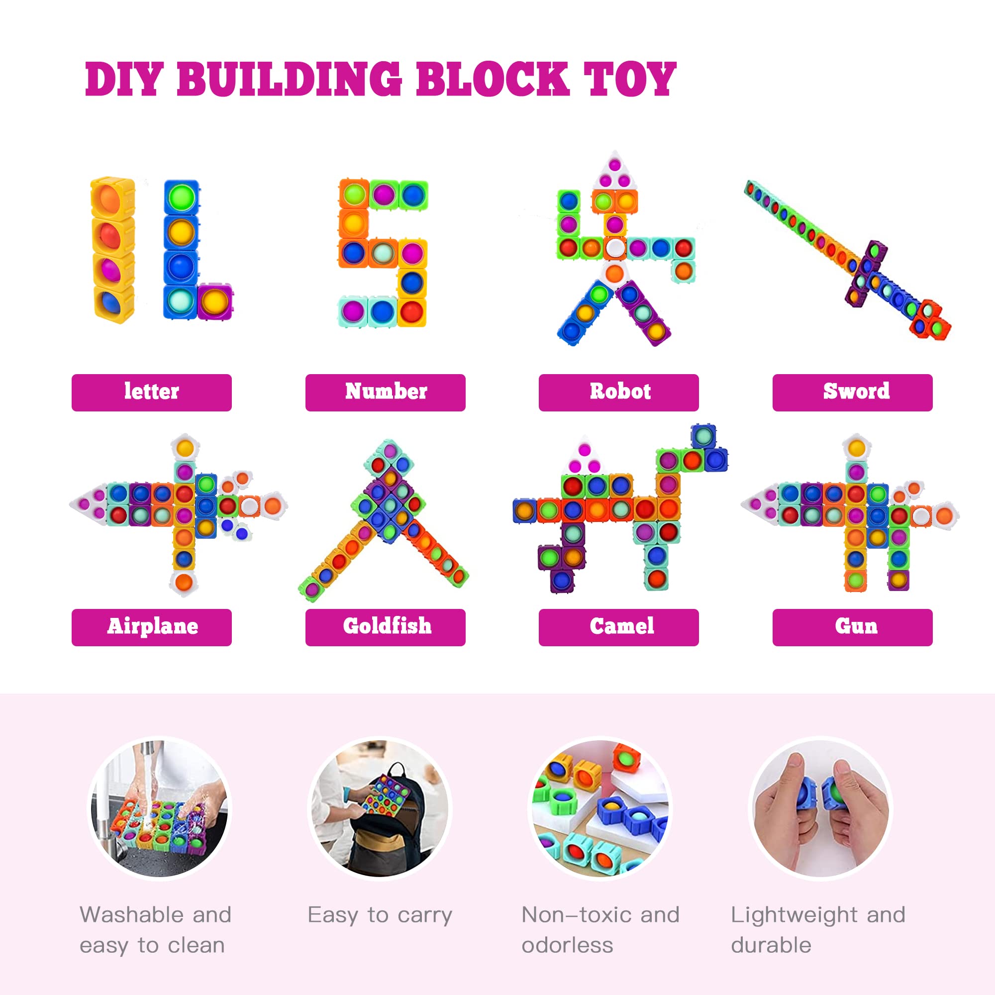Popit Fidget Toys 39PCS - Sensory Stress Relief for Kids & Adults, Autism Friendly, Perfect for Home & Classroom Use