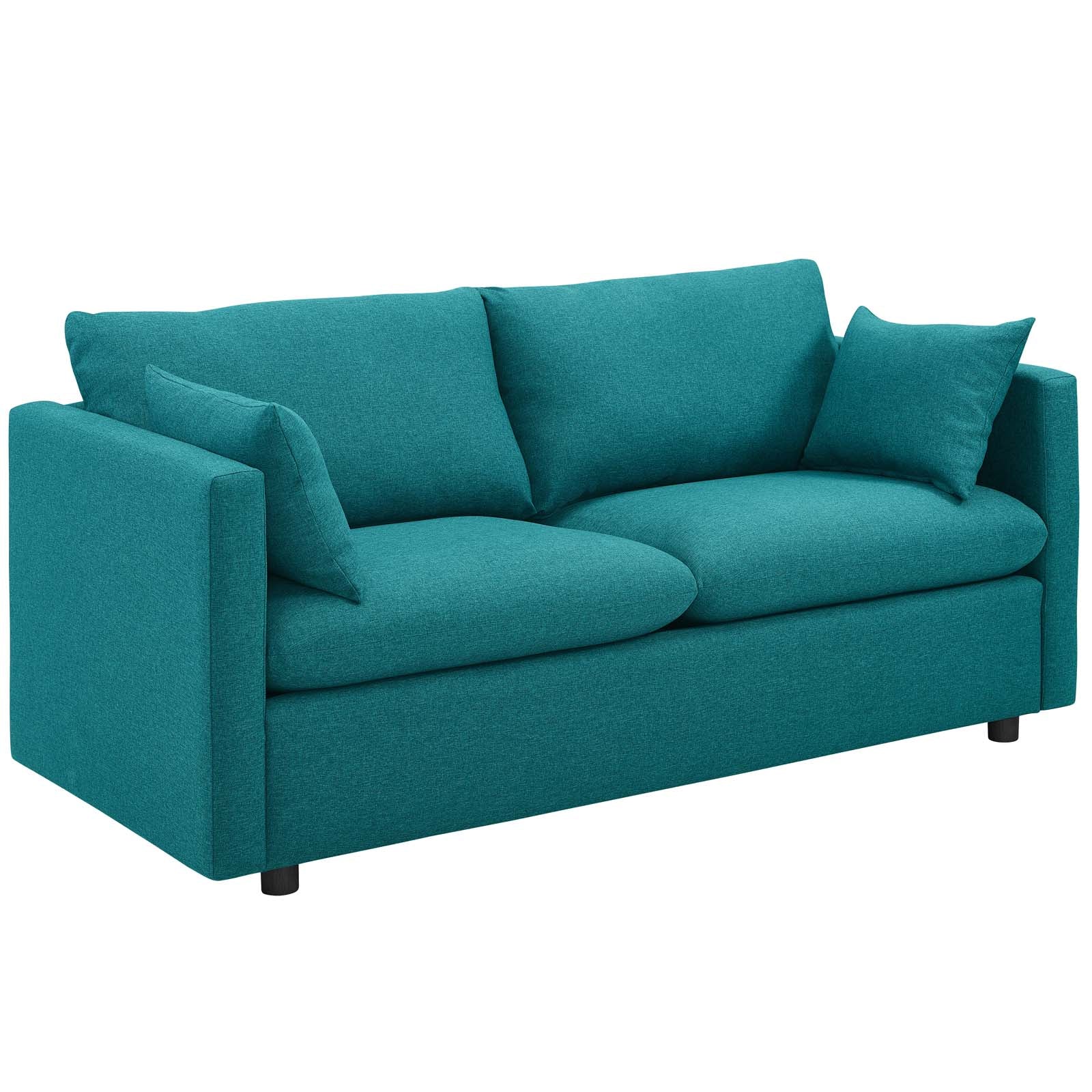 3-Piece Upholstered Fabric Sofa Set - Modern Living Room Furniture for Small Spaces | Perfect for Apartments, Condos and Cozy Homes